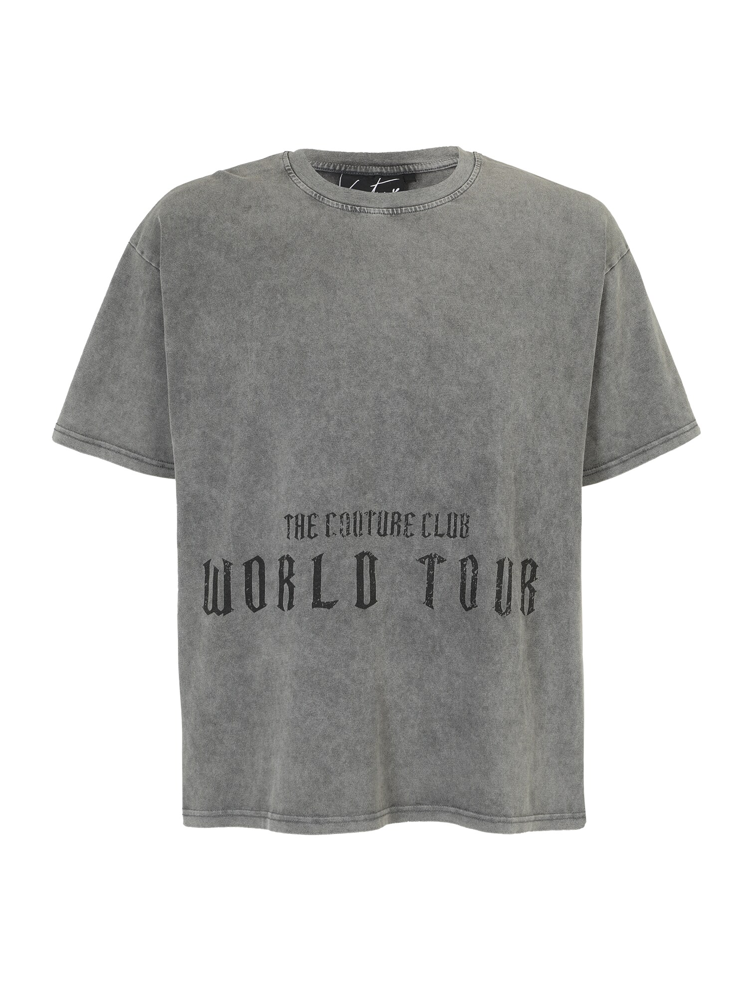 The Couture Club Marškinėliai pilka / juoda / šviesiai pilka