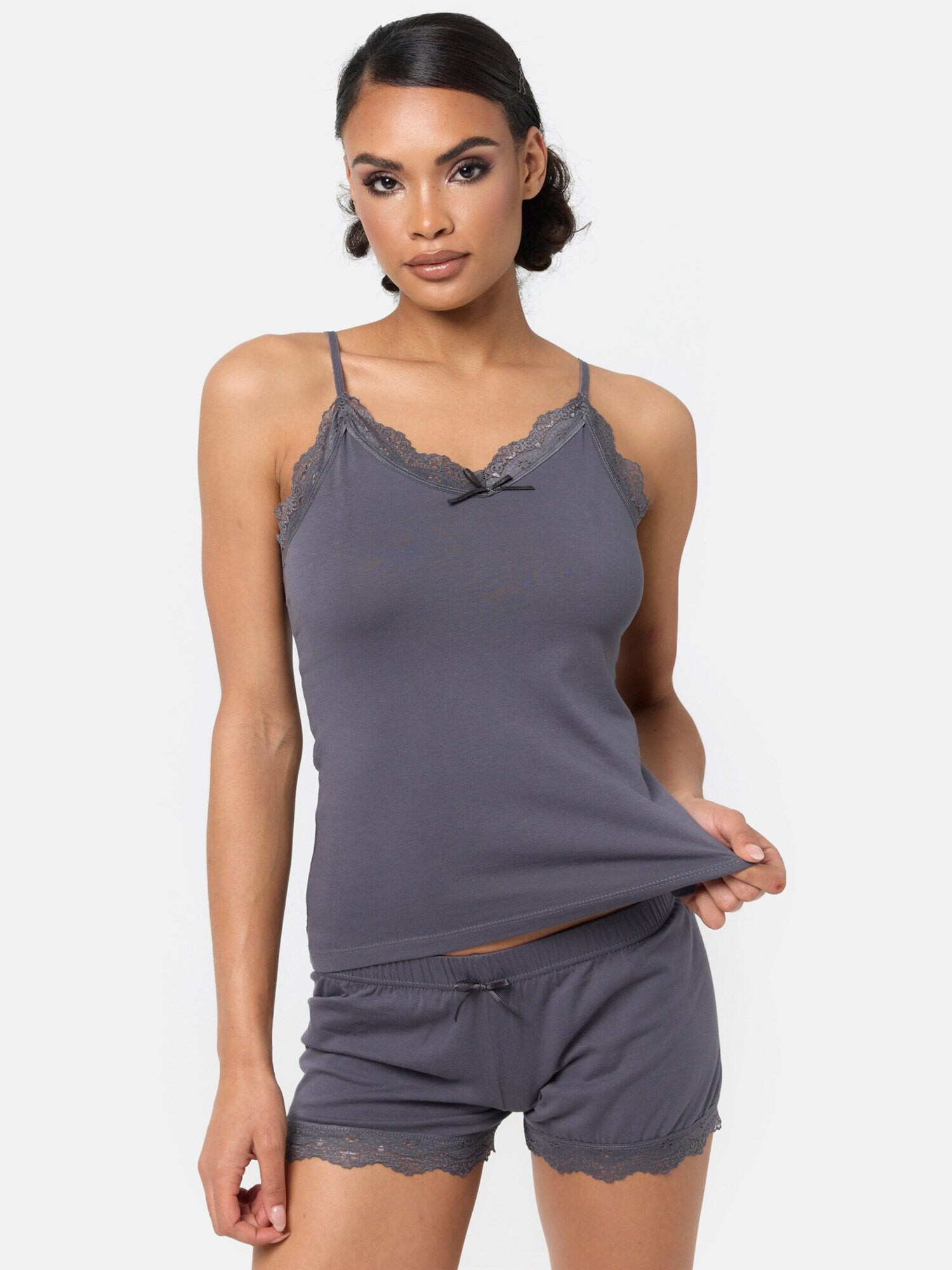 Tazzio Pijama de pantalón corto 'F908'  antracita