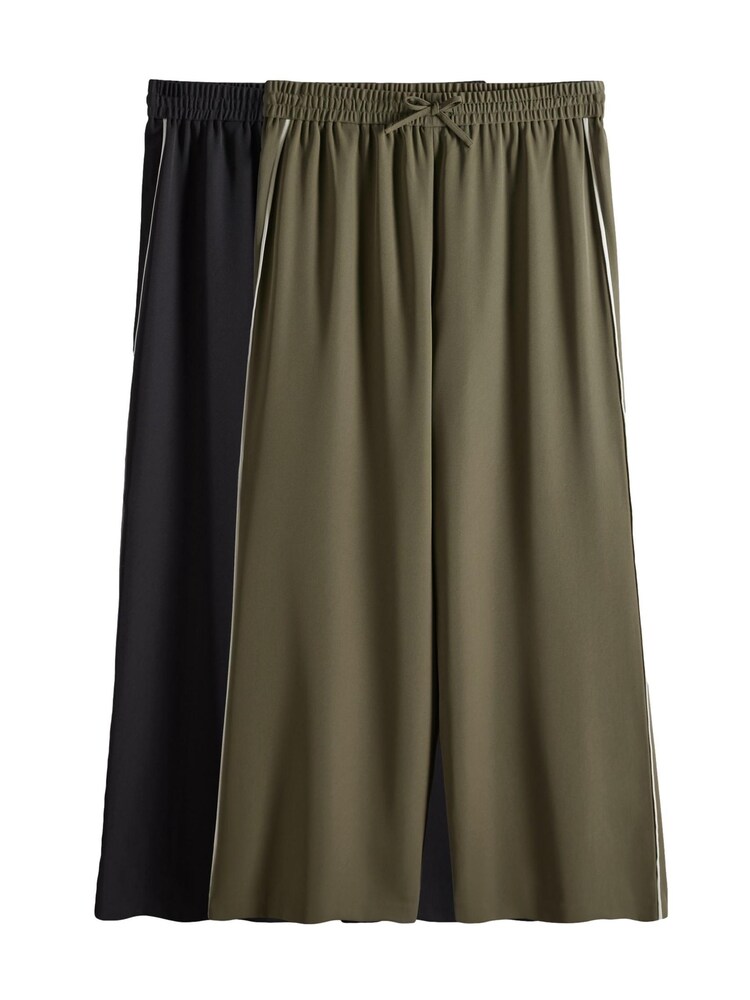 The Set Hose Damen Größe 46 dunkelgrün / schwarz