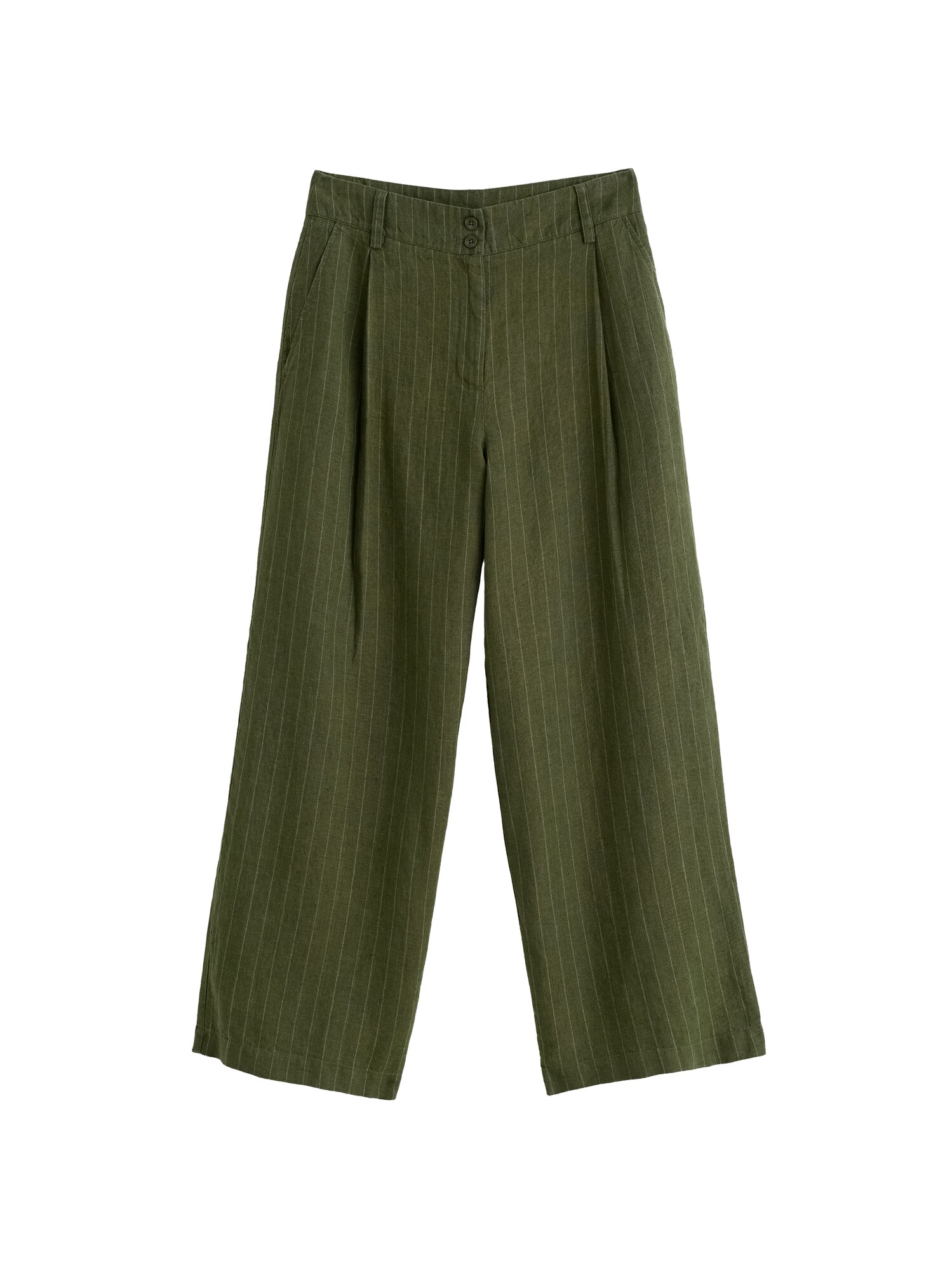 Seasalt Cornwall Pantalón plisado 'Kerensa' oliva / blanco