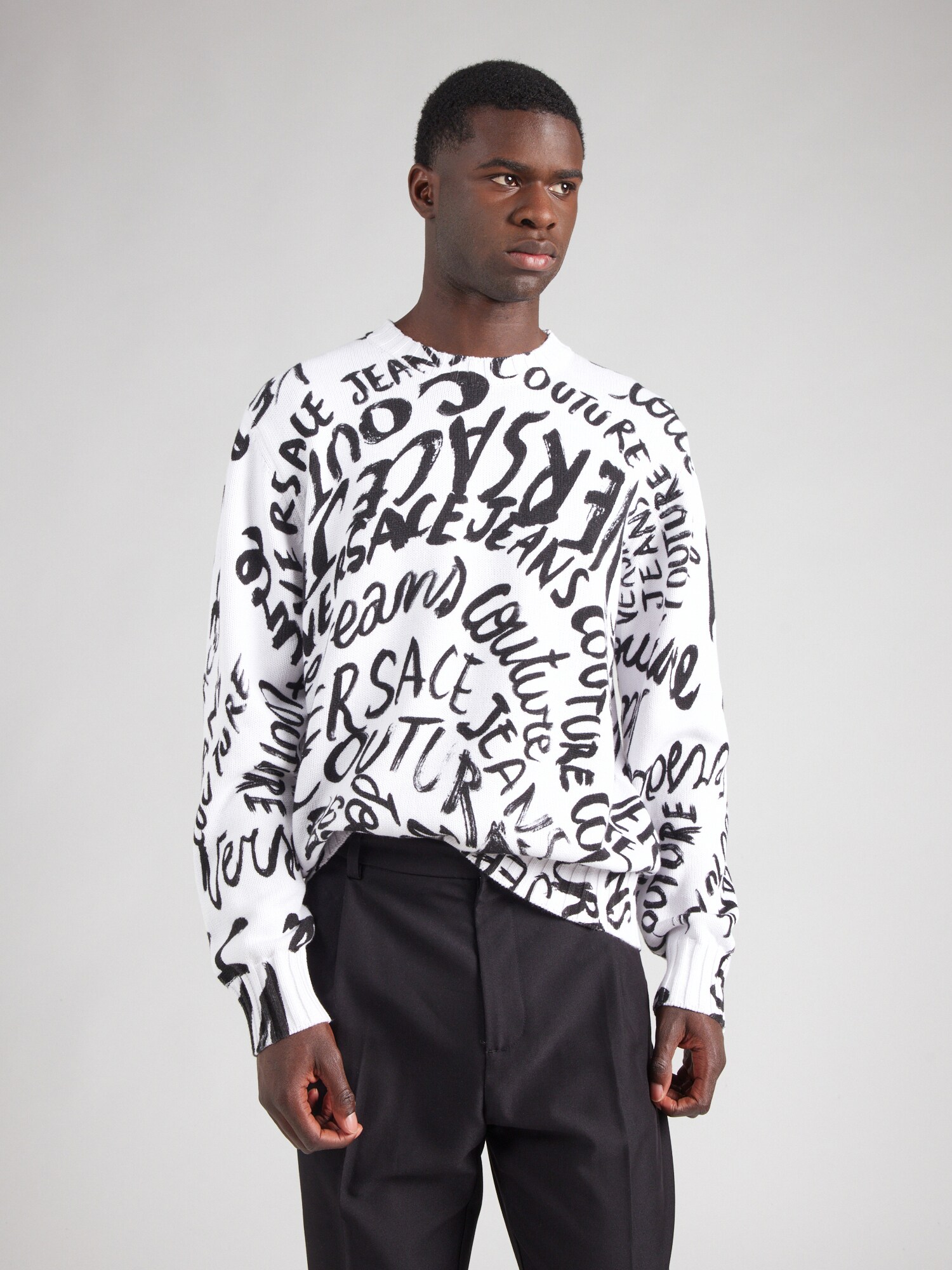 Versace Jeans Couture Pulóver  fekete / fehér termék 2. képe