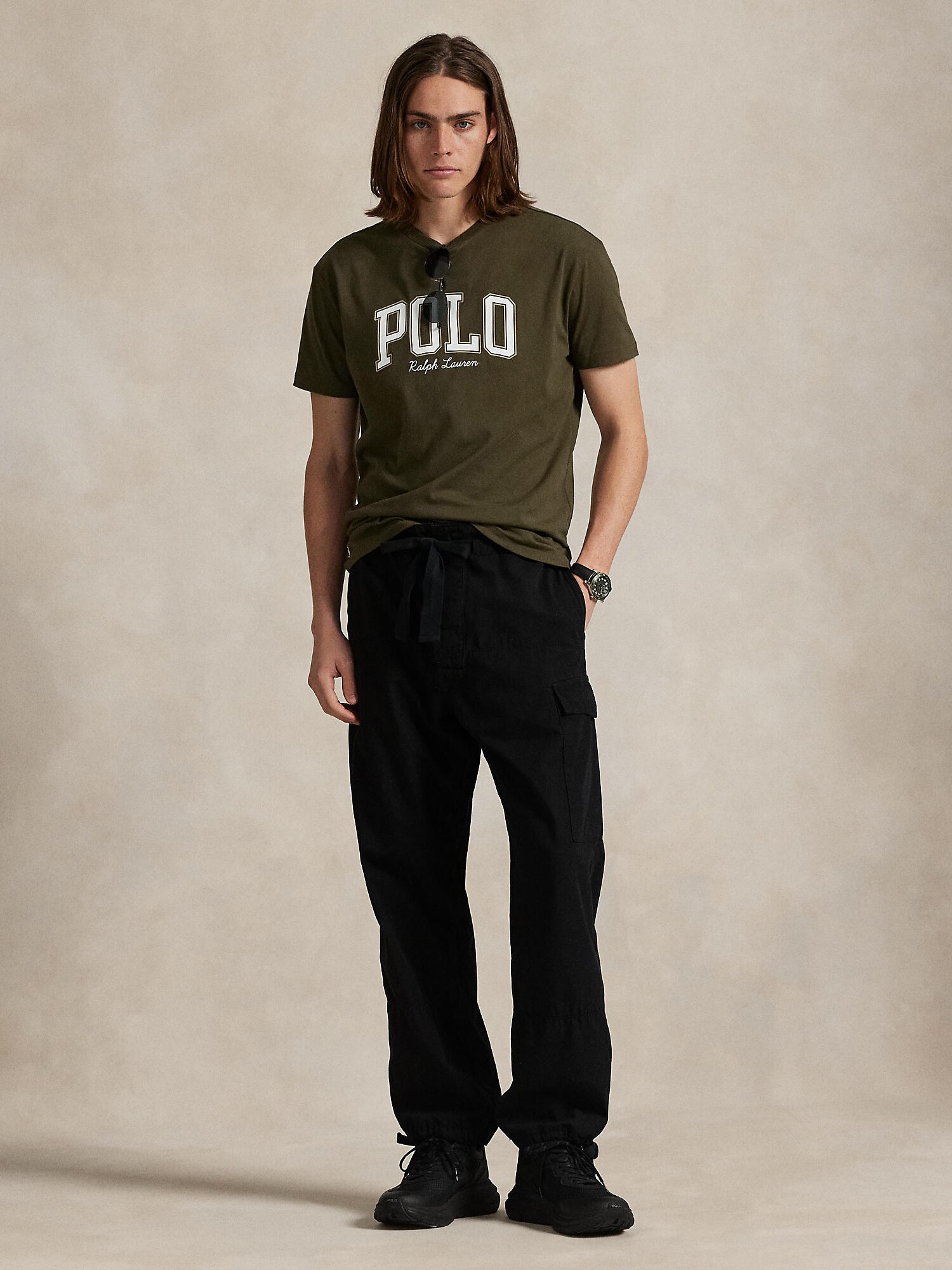 Polo Ralph Lauren Tričko olivová / biela (obrázok 4)