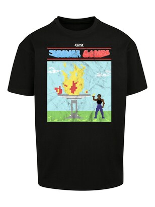 F4NT4STIC Shirt ‘Summer Games Retro Gaming SEVENSQUARED’ Gemengde kleuren / Zwart