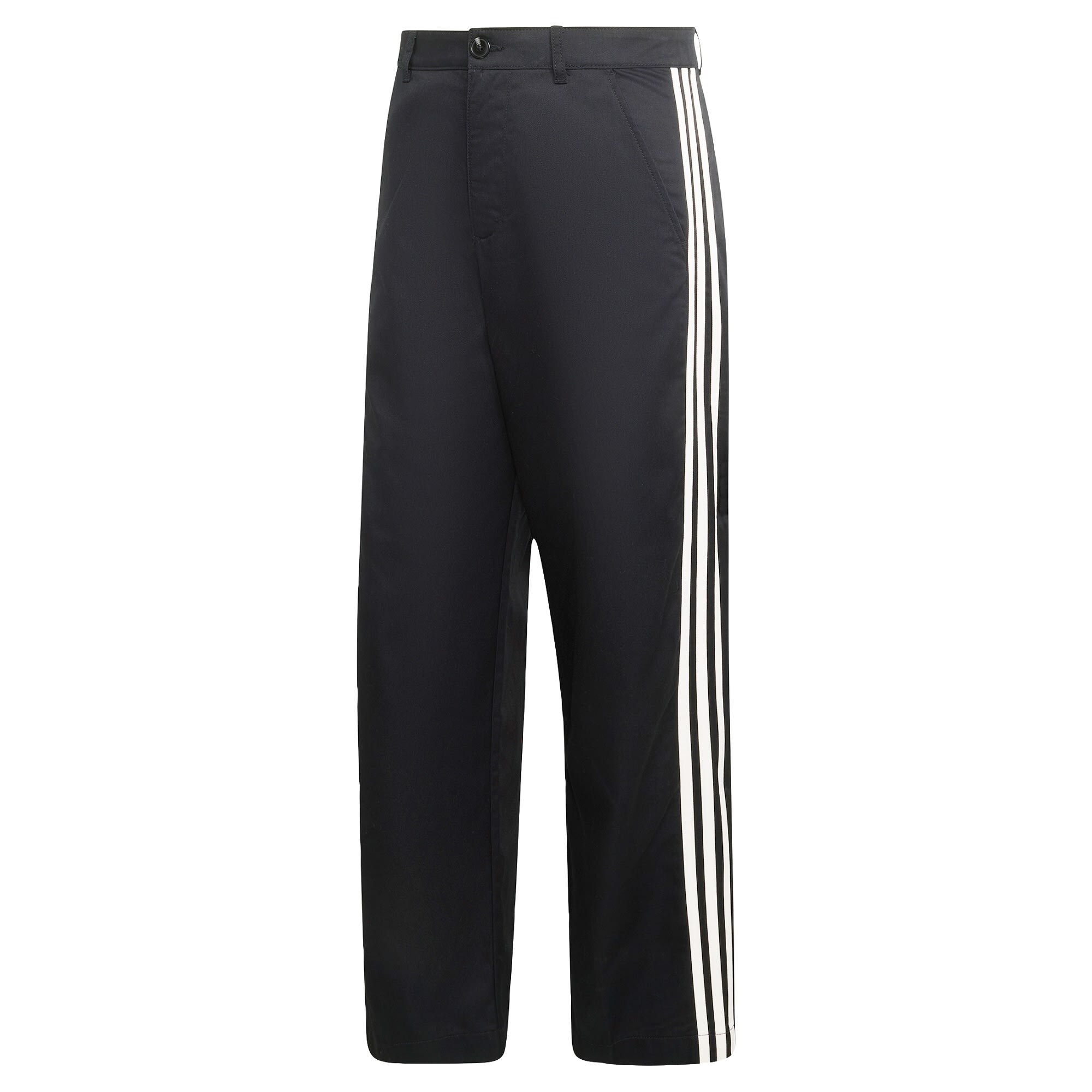 ADIDAS ORIGINALS Hlače '3 STRIPES PLEATED' crna / bijela