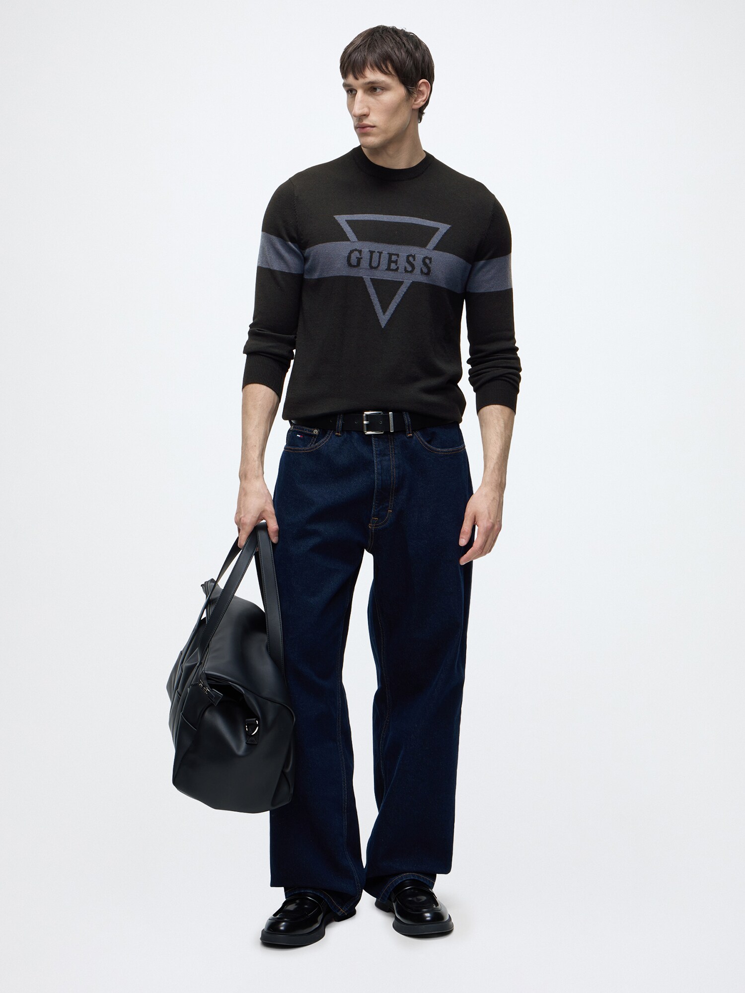 GUESS Jersey 'MARK'  zafiro / negro – imagen 4