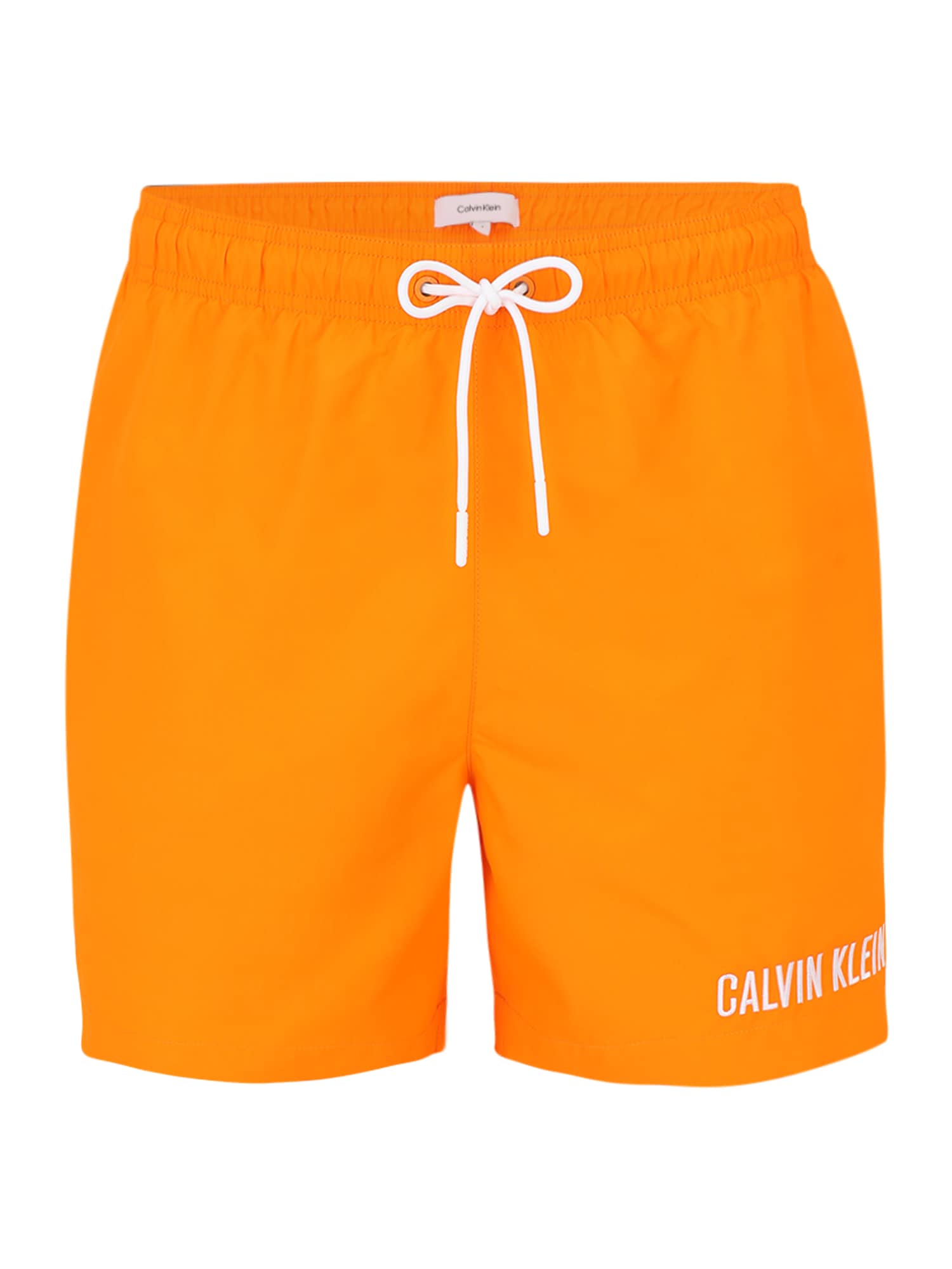 Calvin Klein Swimwear Kratke kopalne hlače  temno oranžna / bela