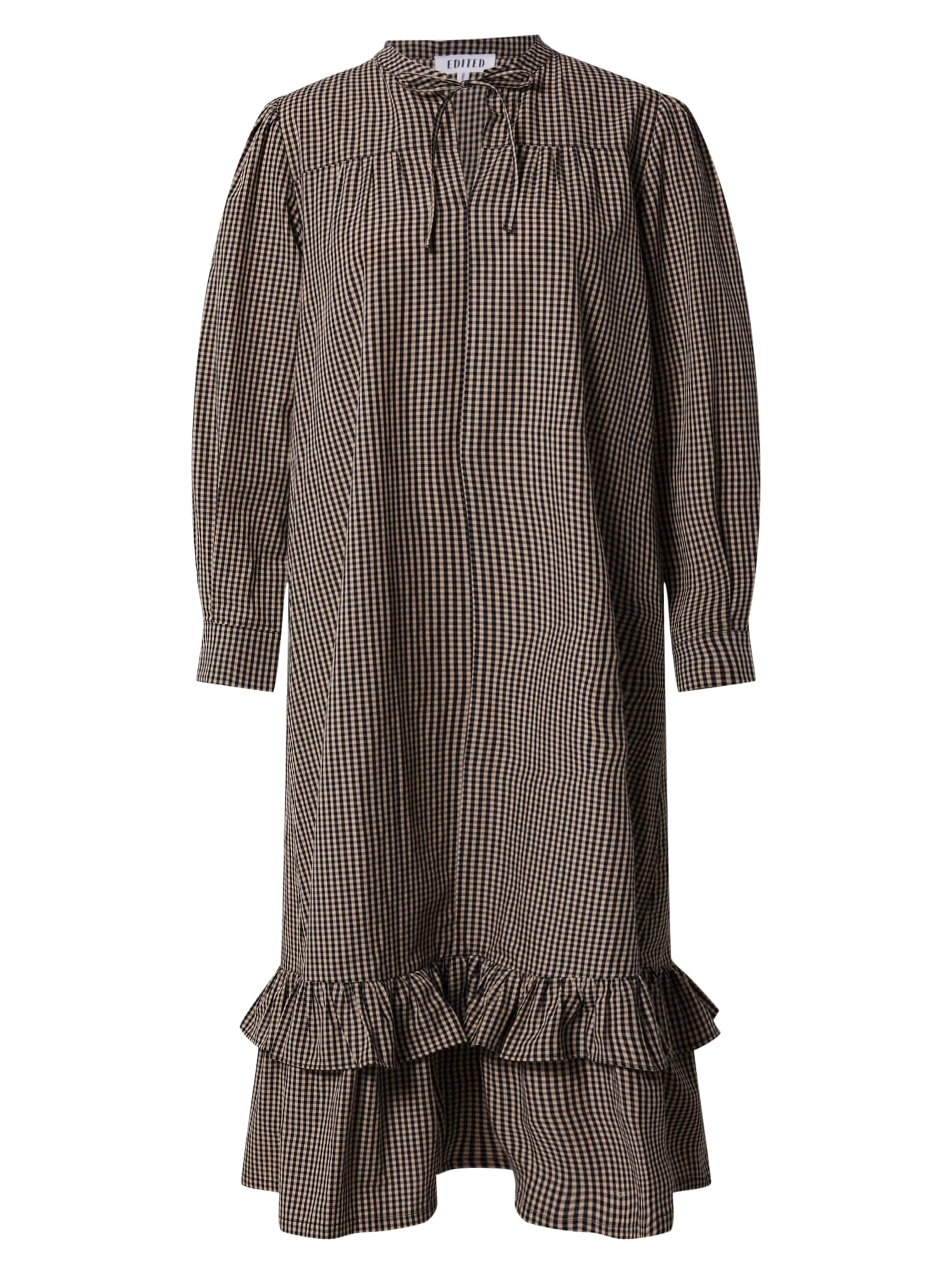 EDITED EDITED Kleid 'Bellona' dunkelbeige / schwarz