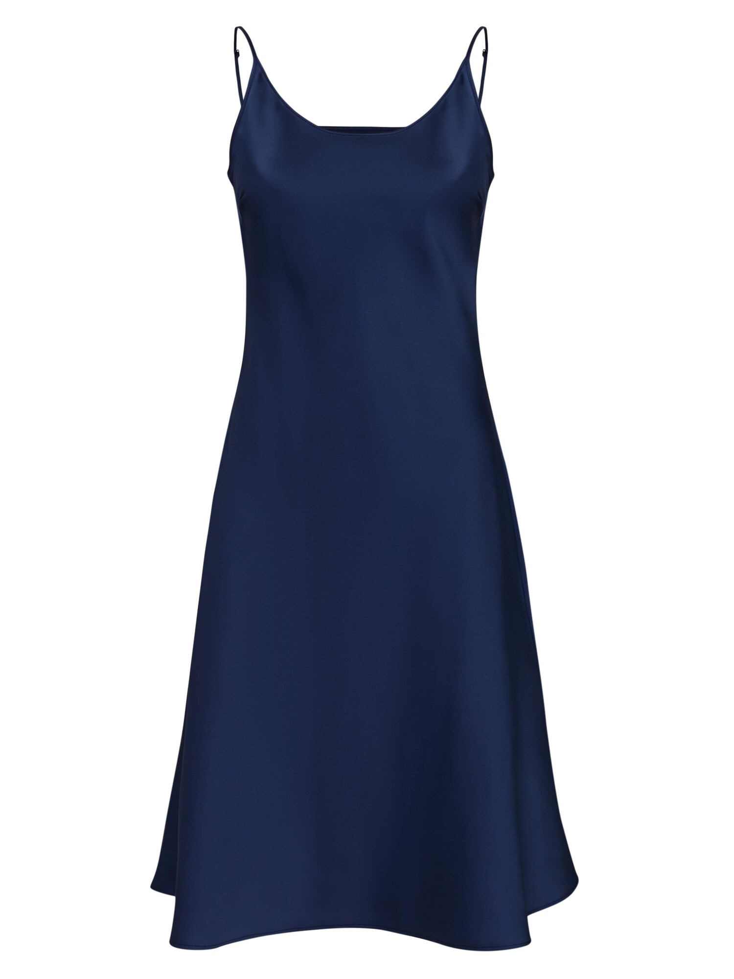 Serena Silueta Šaty 'Below the knee satin slip dress 'Grace''  námornícka modrá