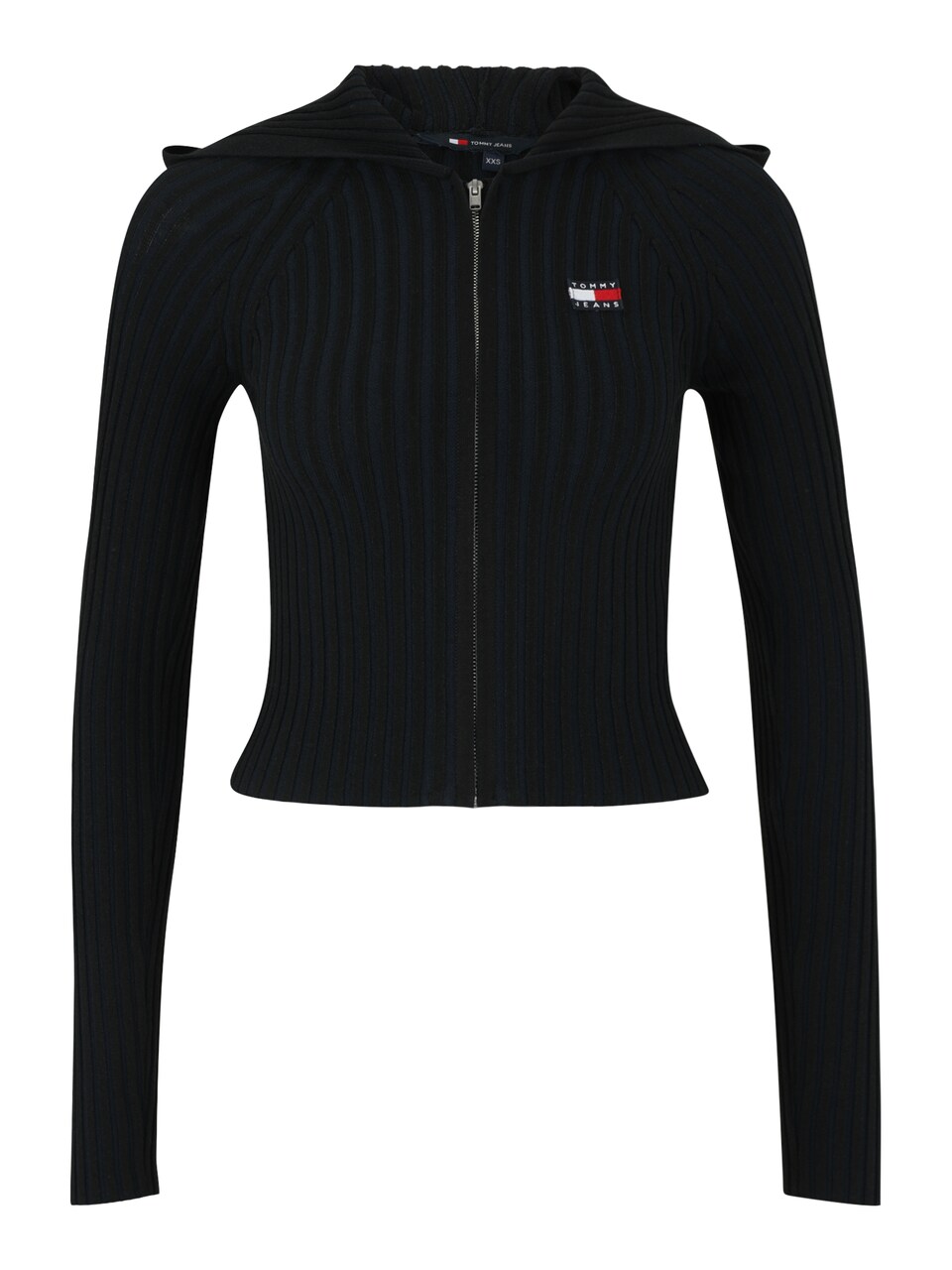 Kofta 'Tommy Badge Slim Zip-thru' röd / svart