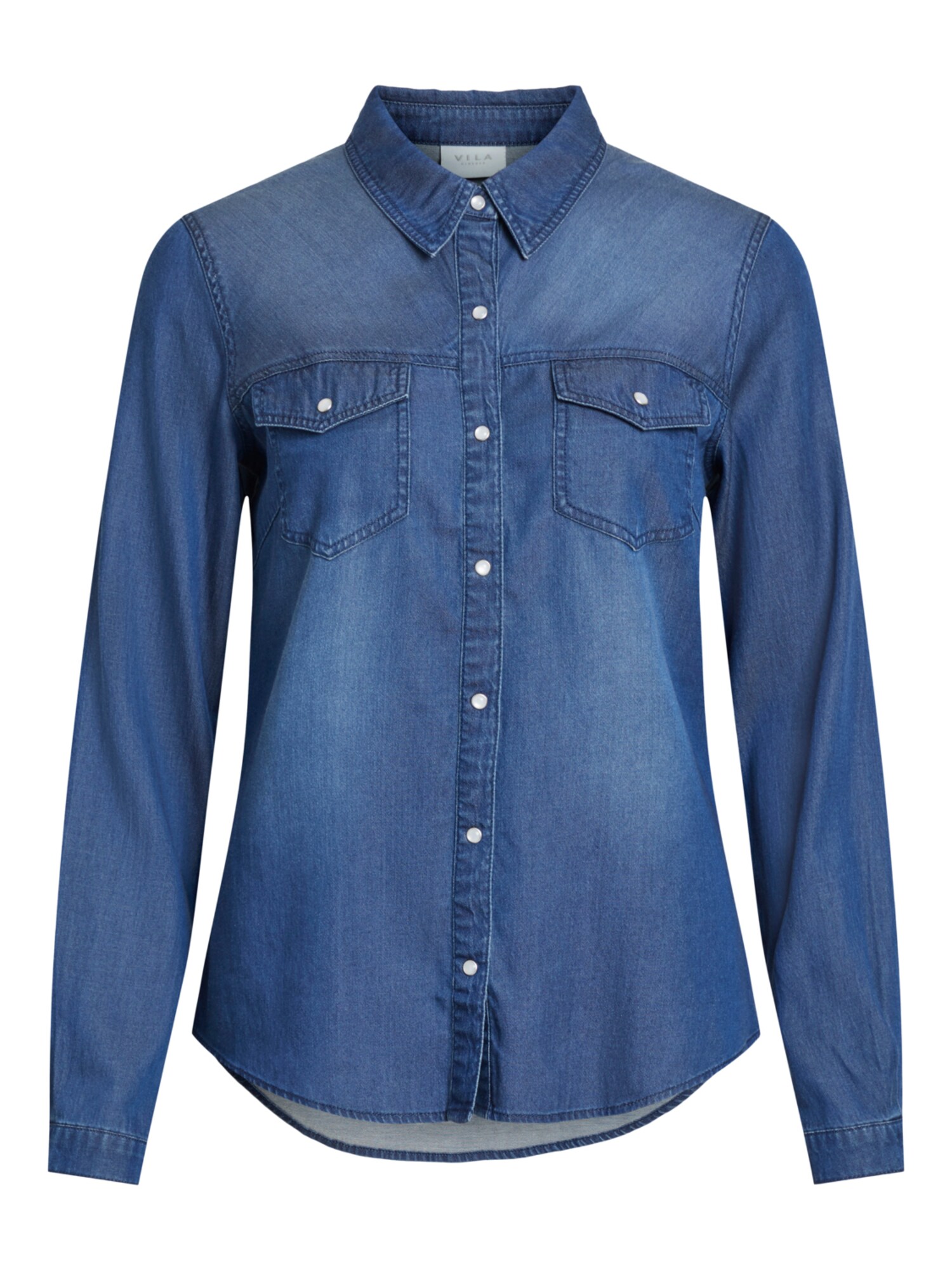 VILA Bluse 'Bista'  blue denim