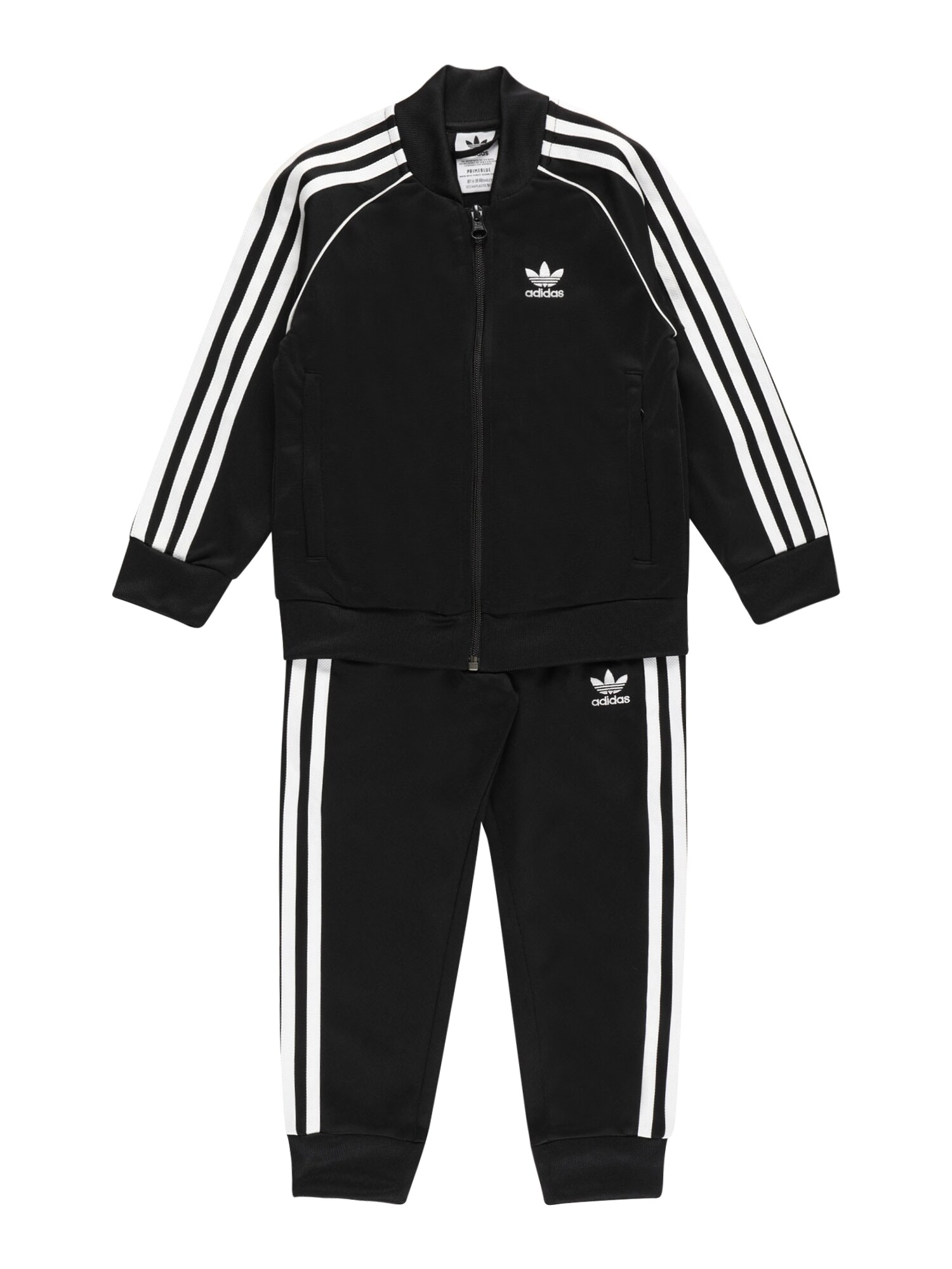 ADIDAS ORIGINALS Облекло за бягане  черно / бяло