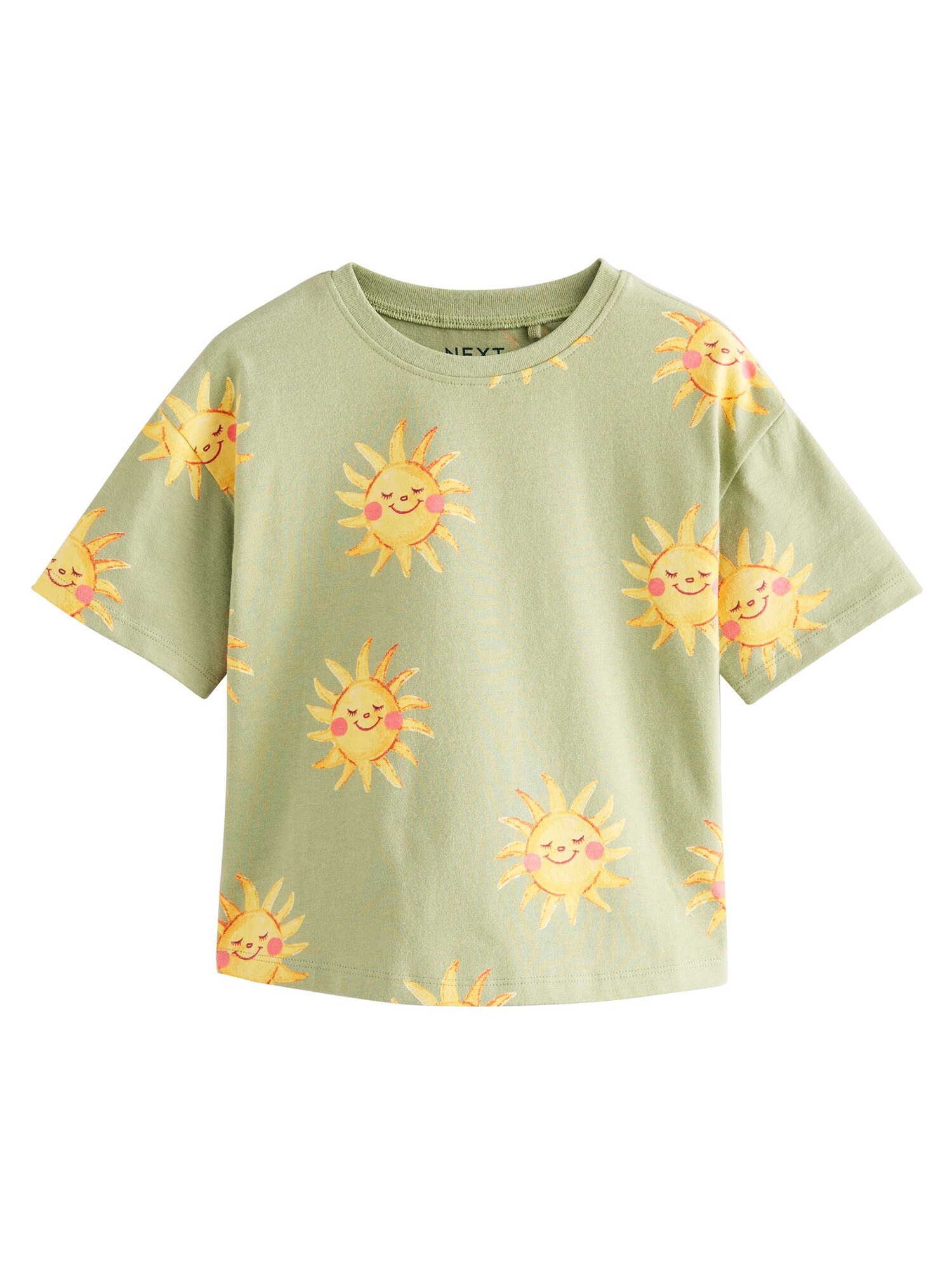 Next Tricou  galben / verde