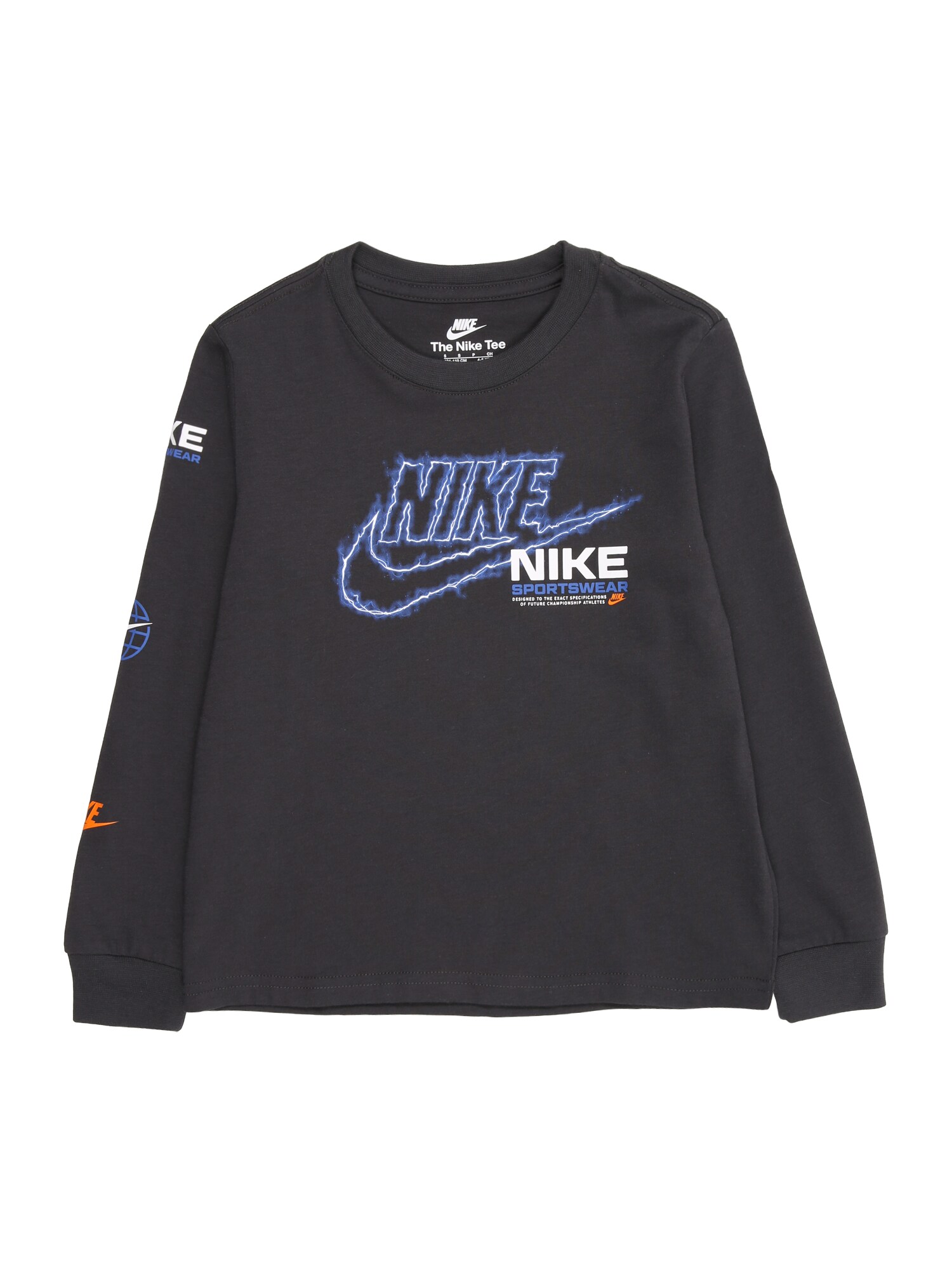 Nike Sportswear Tricou LIGHTNING FUTURA  albastru închis / gri metalic / portocaliu închis / alb