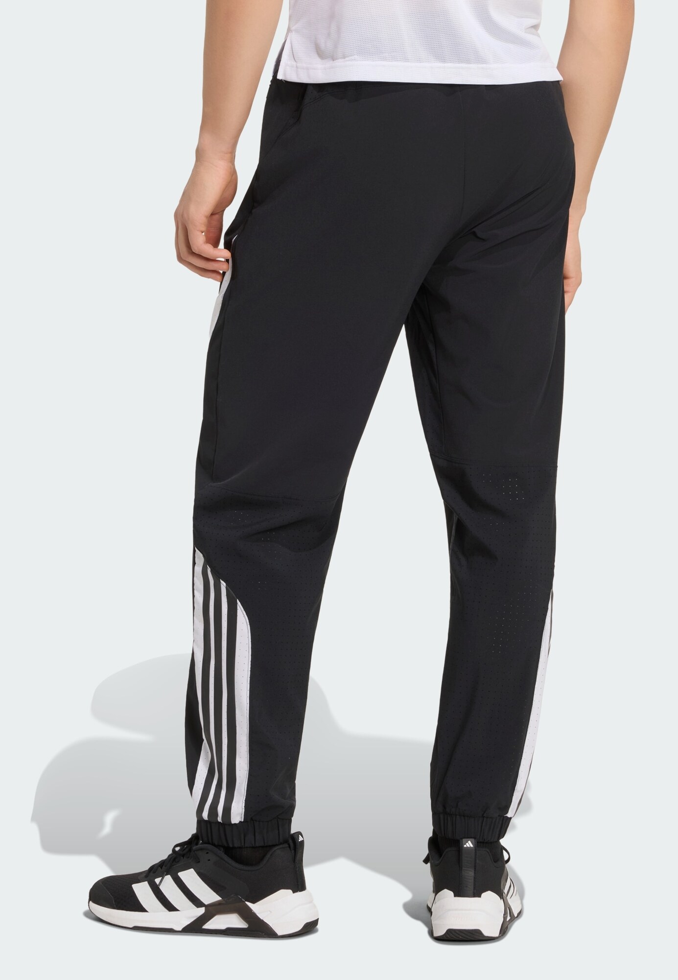 ADIDAS PERFORMANCE Pantalón deportivo 'Essentials' negro / blanco – imagen 3