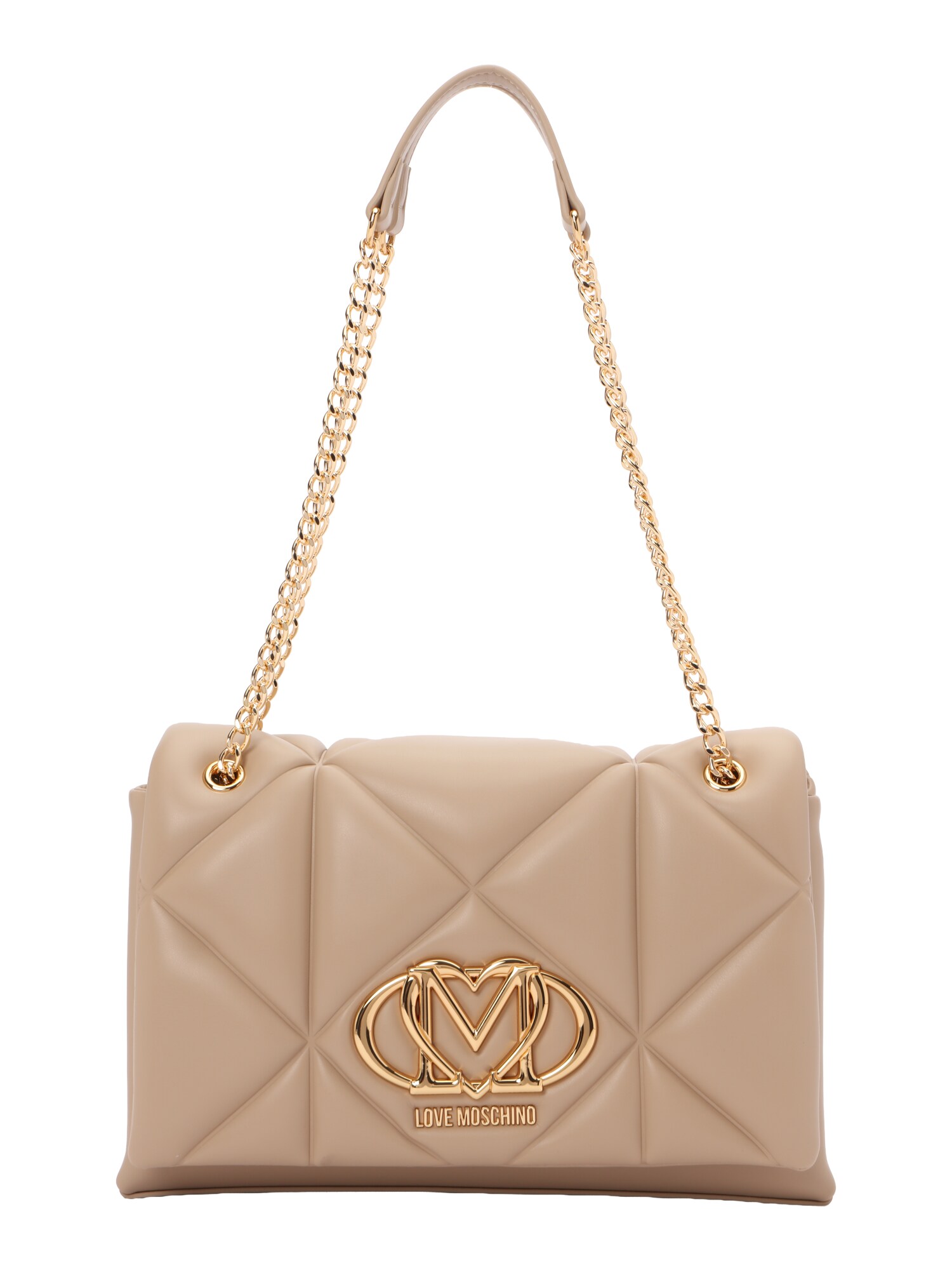 Love Moschino Geantă de umăr  auriu / gri taupe