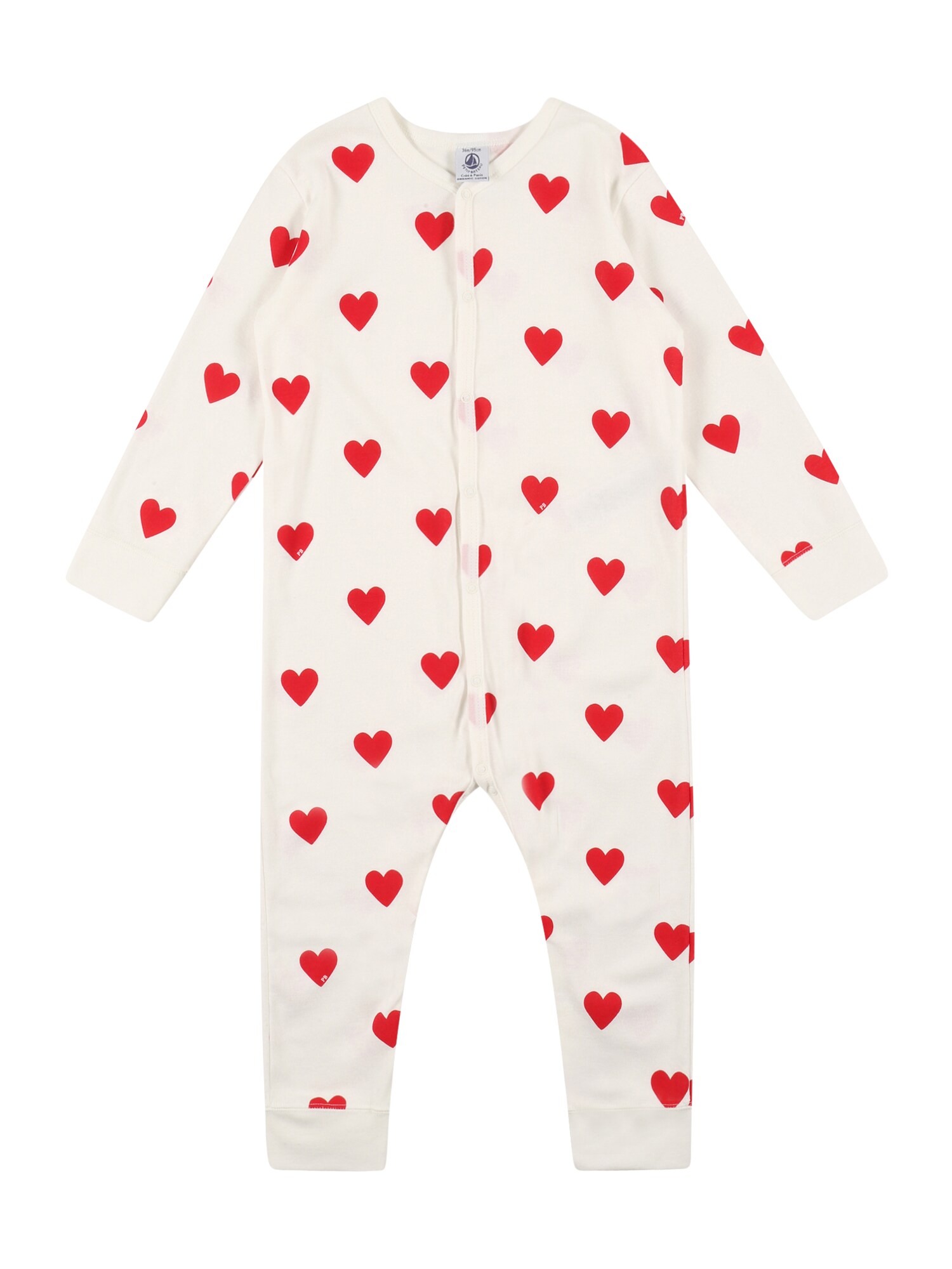 PETIT BATEAU Salopetă Dors roșu / alb natural