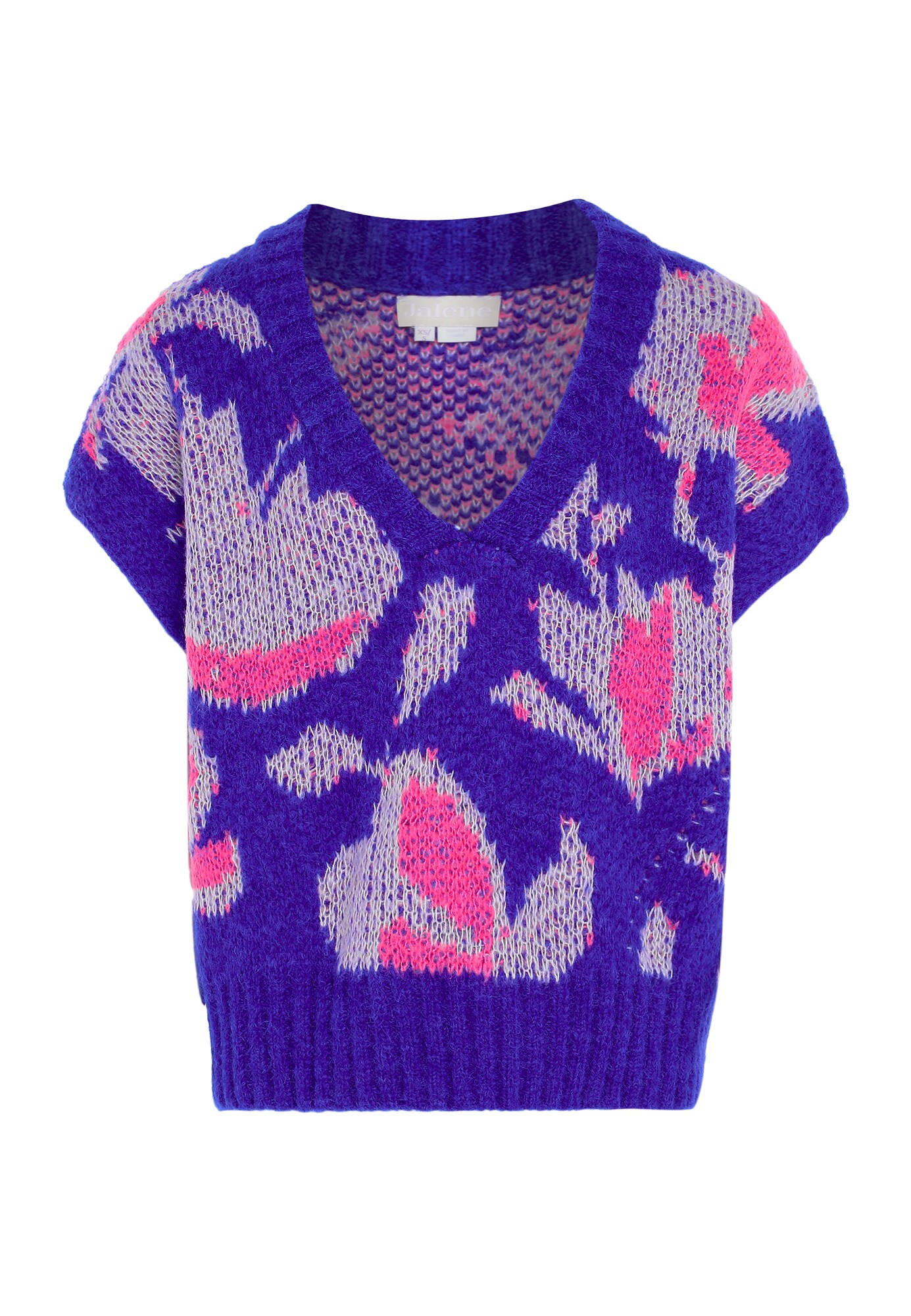 Jalene Jersey  gris moteado / azul violaceo / rosa neón