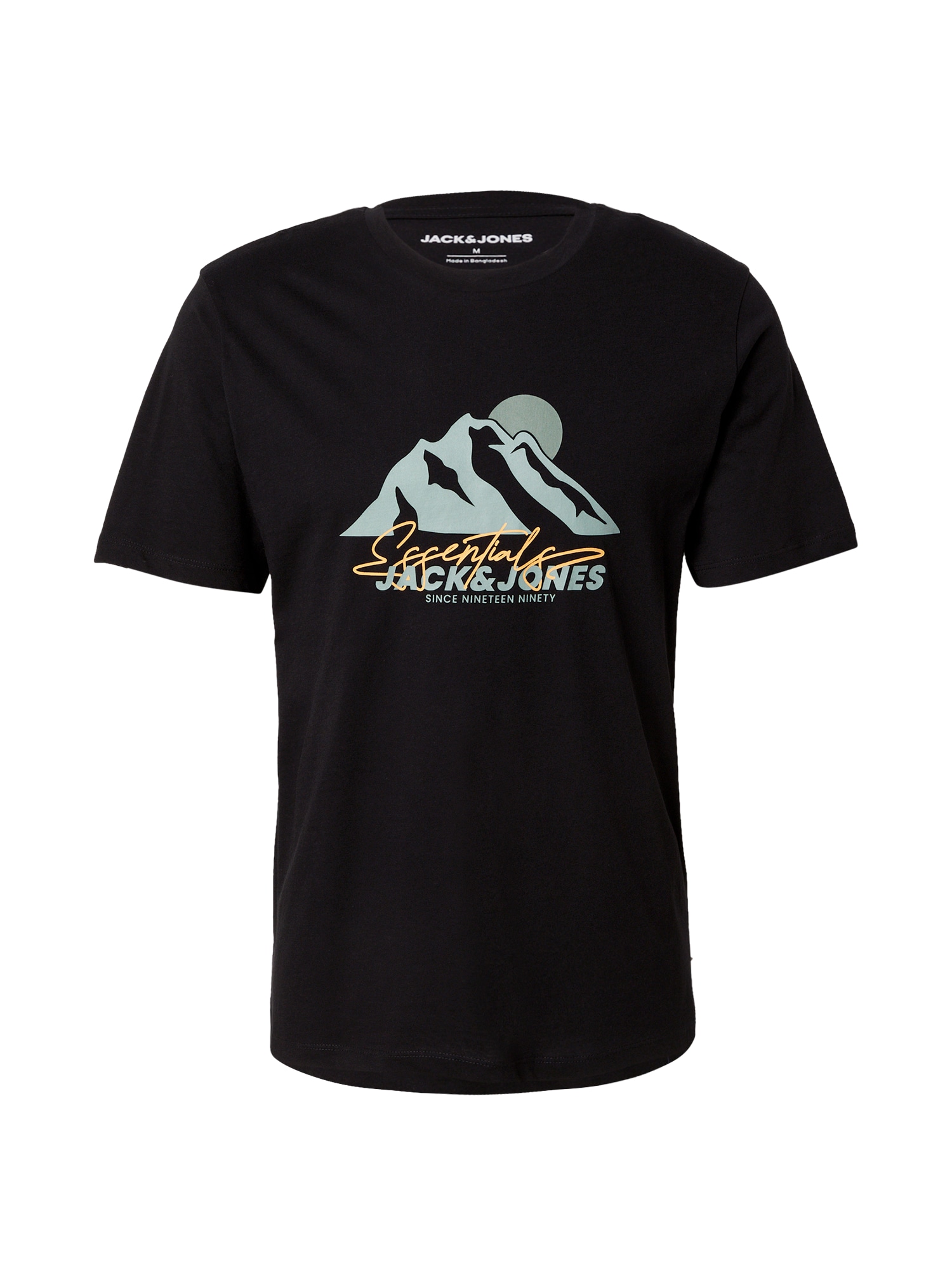 JACK & JONES Tricou JJSUN  galben / verde mentă / negru