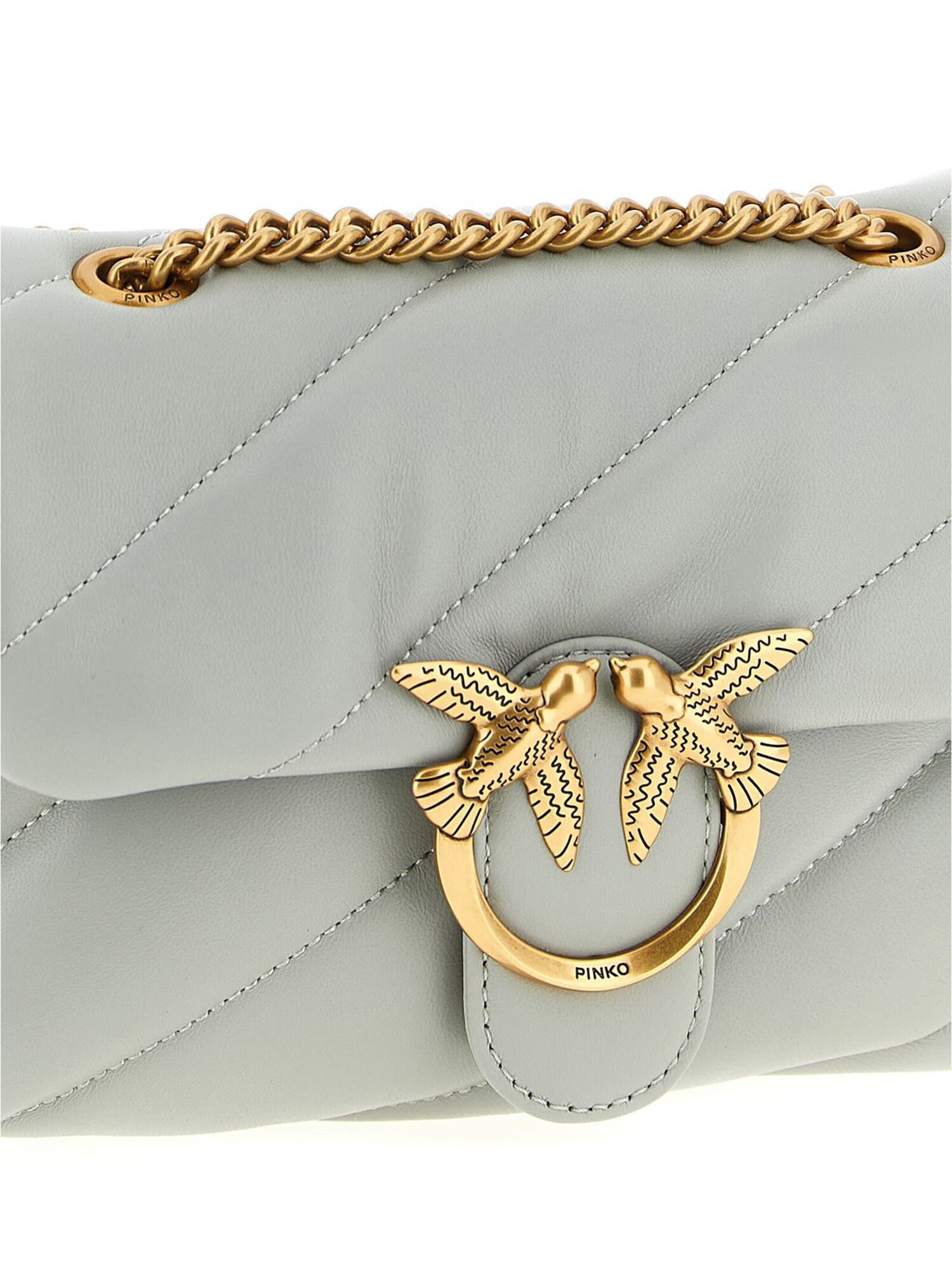 PINKO Bolso de hombro 'Mini Love Puff Crossbody Bag' gris – imagen 3