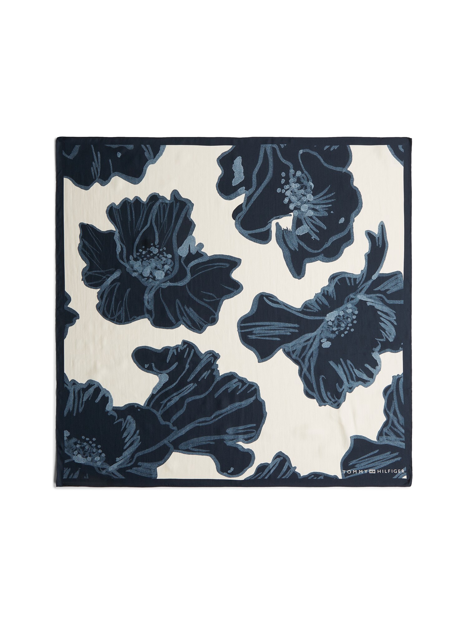 TOMMY HILFIGER Batistă  bleumarin / albastru fumuriu / alb natural