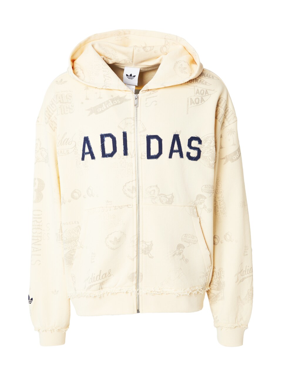 Sweatjacka 'AOA' beige / kitt