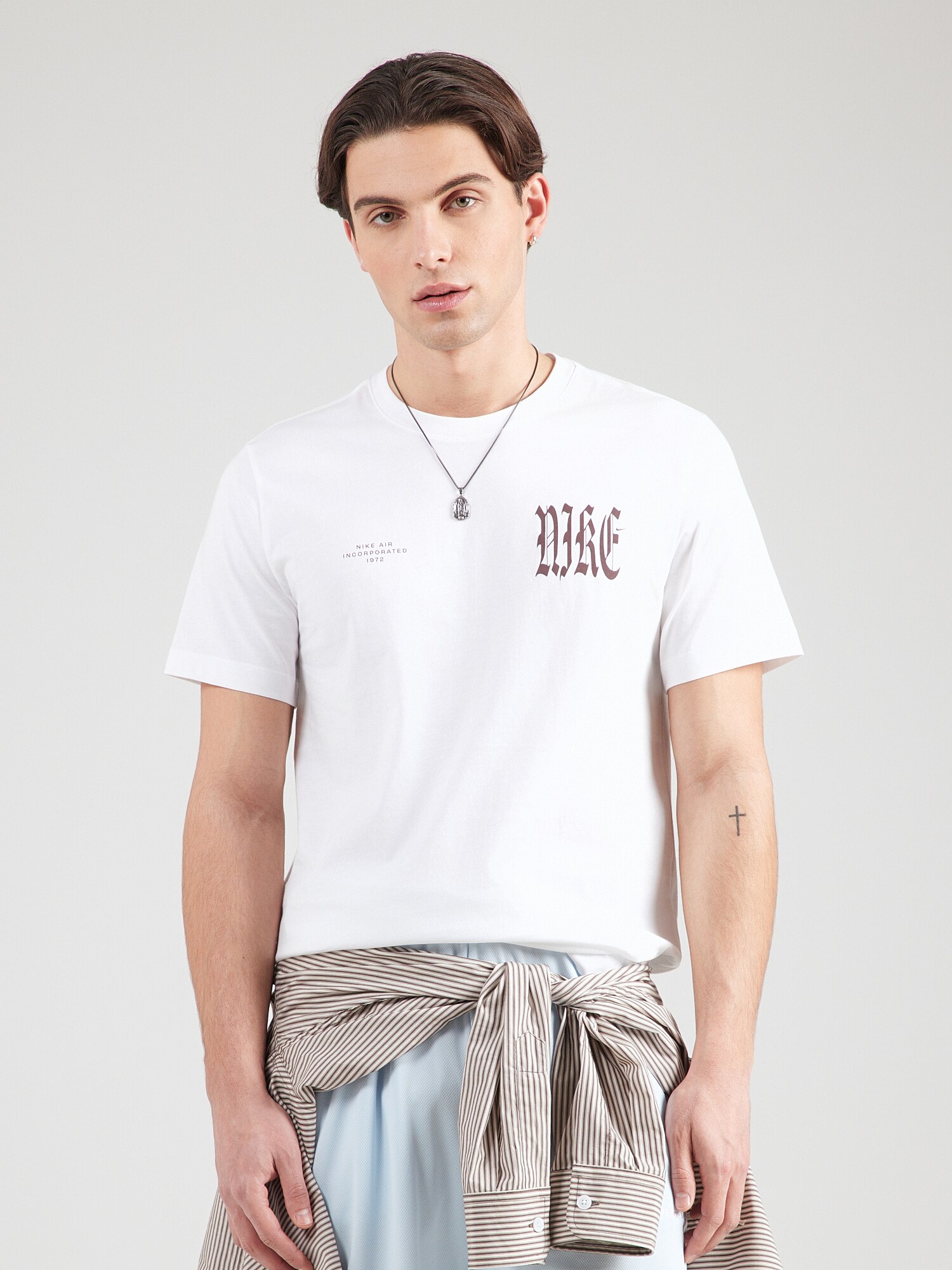 Nike Sportswear Tricou WE FLOAT  ciocolatiu / alb