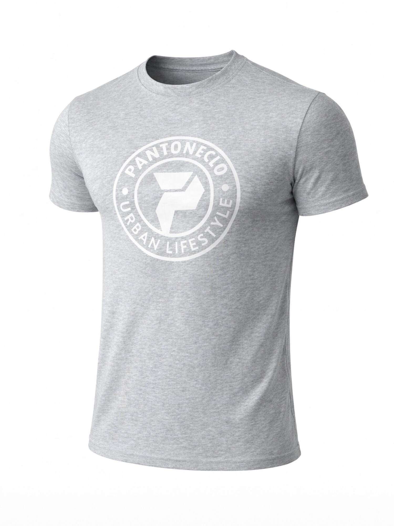 PANTONECLO Camiseta 'Pantoneclo Men’s Crew Neck Short Sleeve T-Shirt' gris claro