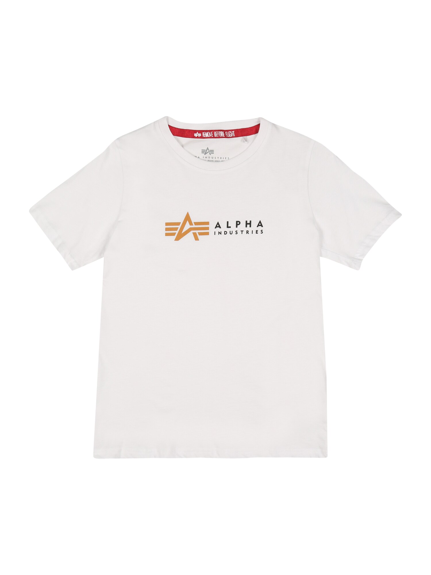 ALPHA INDUSTRIES Tričko  medová / čierna / biela