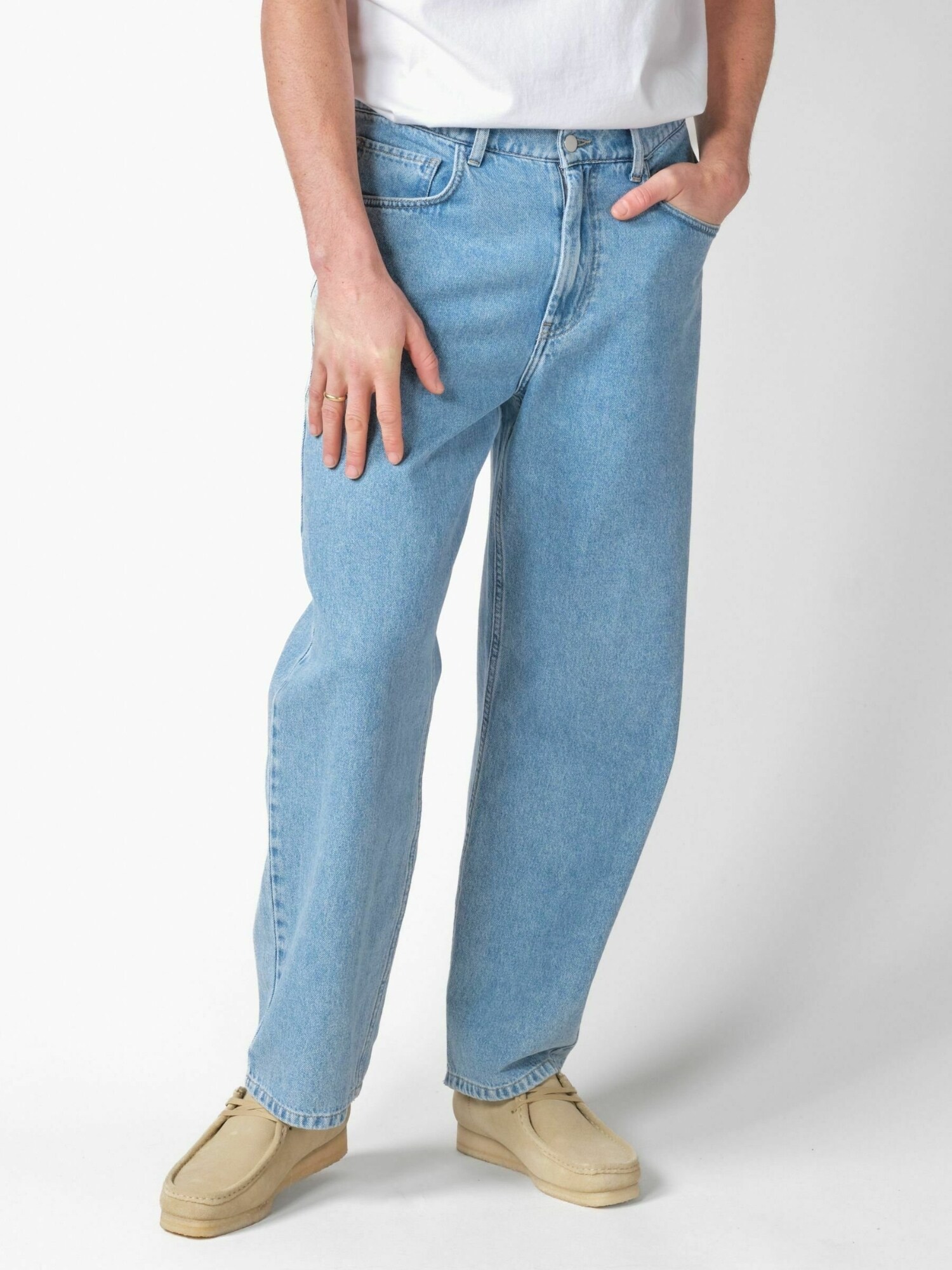 Klitmøller Collective Pantaloni ' Bastian '  albastru deschis
