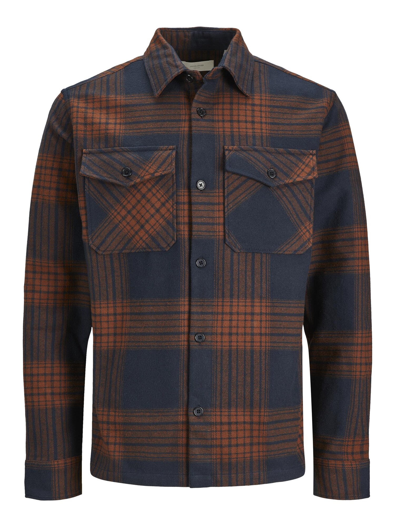 JACK & JONES Srajca 'Roy'  marine / rjava
