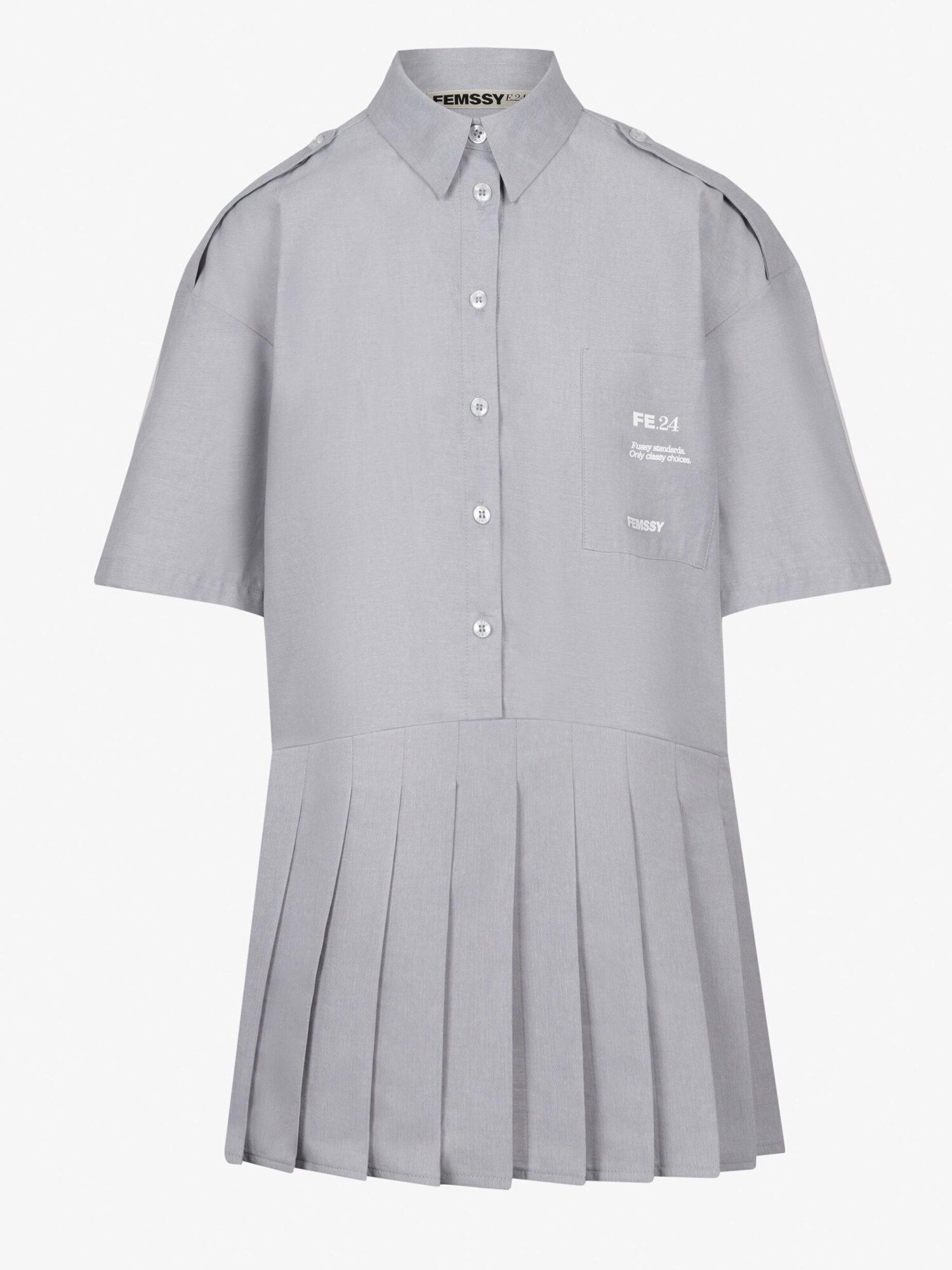 FEMSSY Abito camicia 'FOLD'  grigio