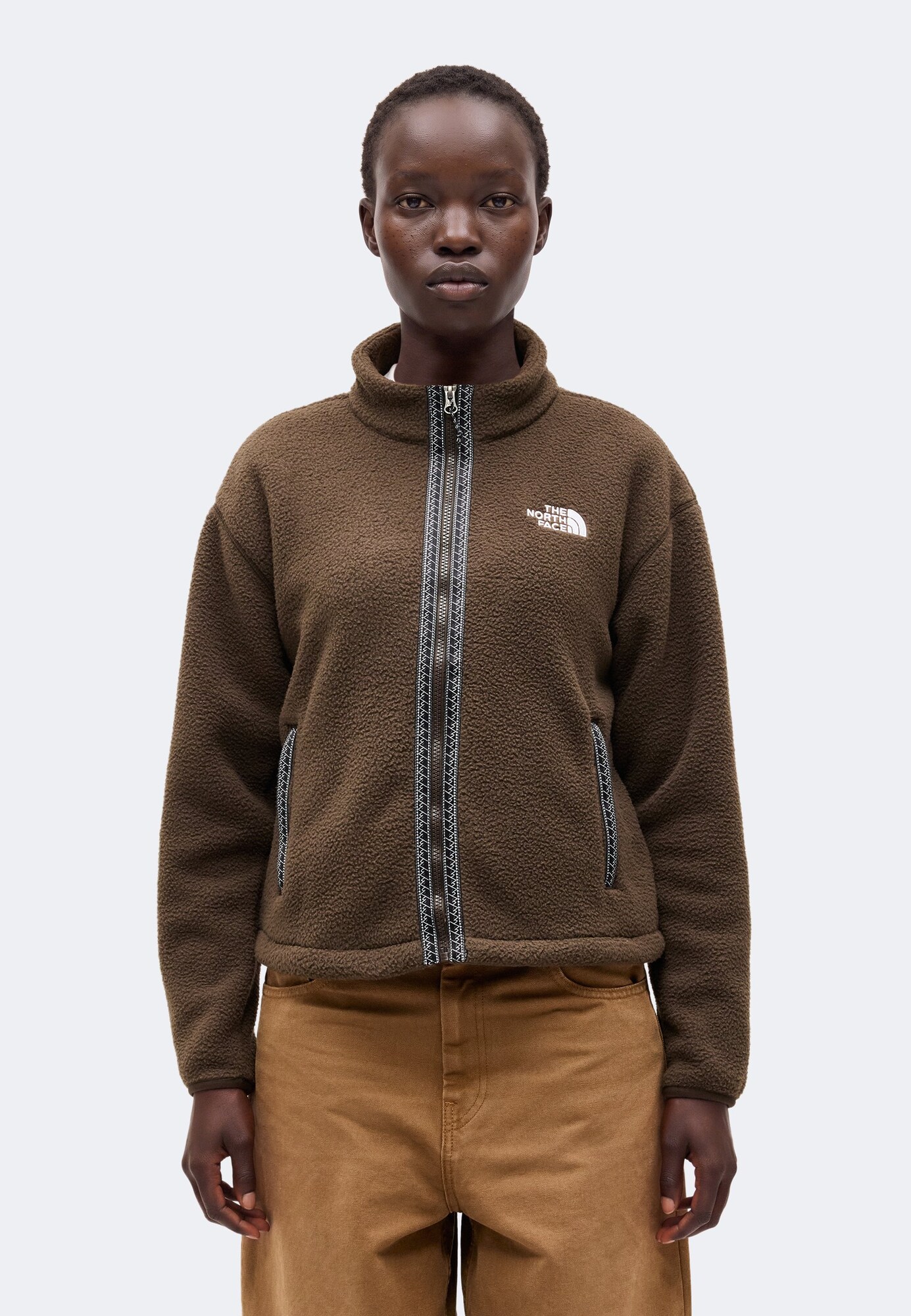 THE NORTH FACE Chaqueta polar 'FLEESKI' marrón / blanco – imagen 3