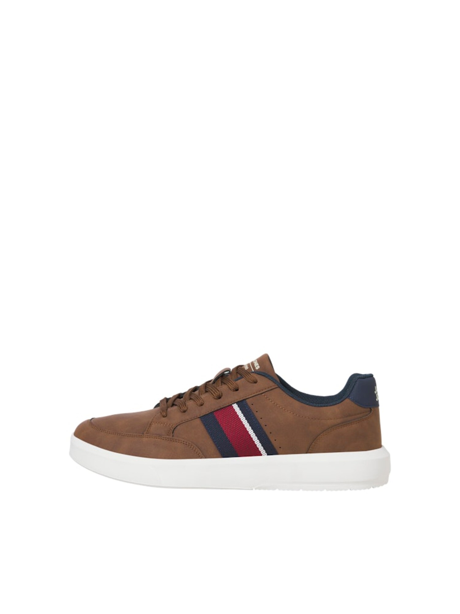 JACK & JONES Sneaker low JFWJOHNSON  bleumarin / maro coniac / roşu închis / alb