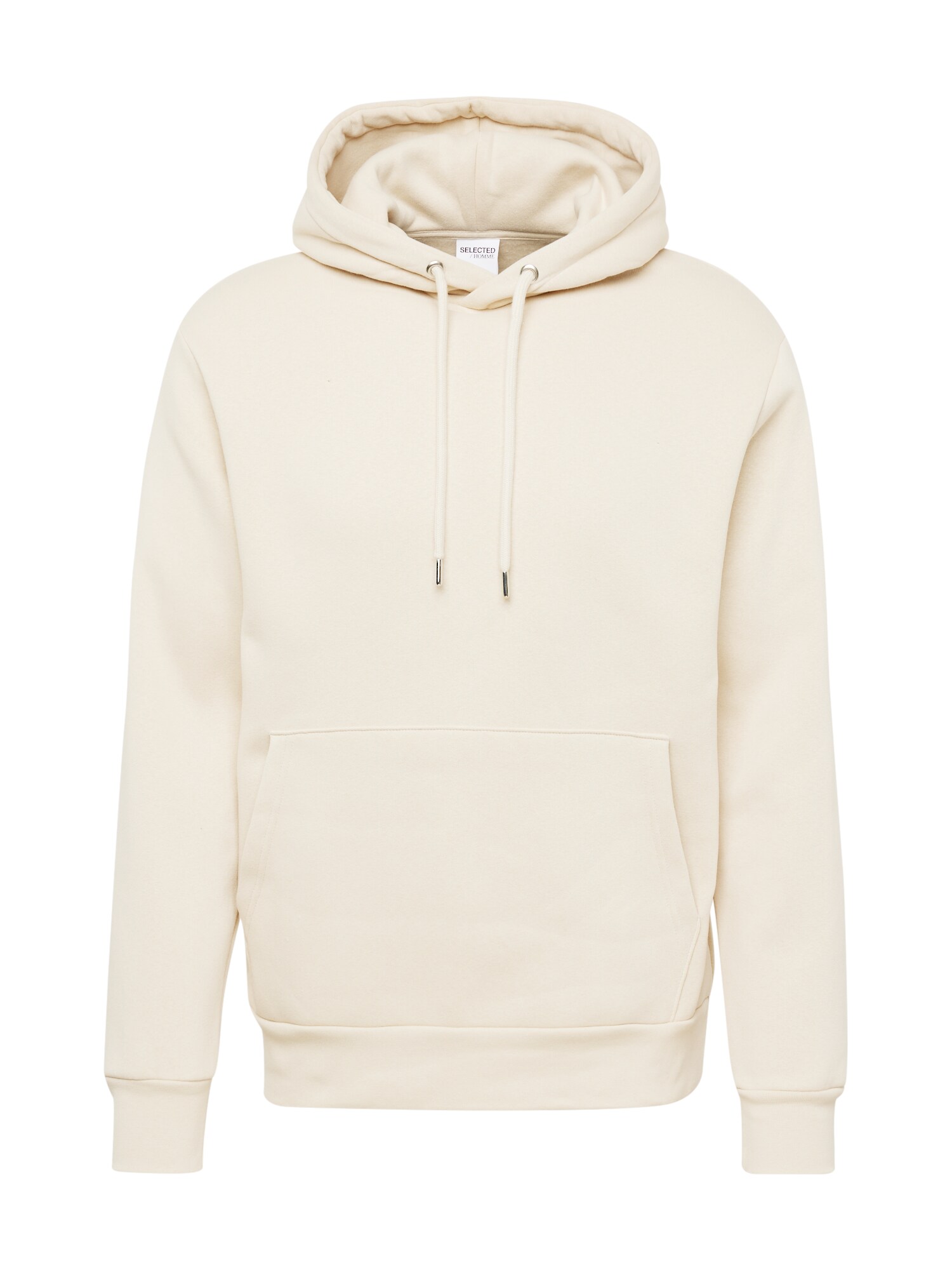 SELECTED Bluză de molton SLHDan  alb kitt