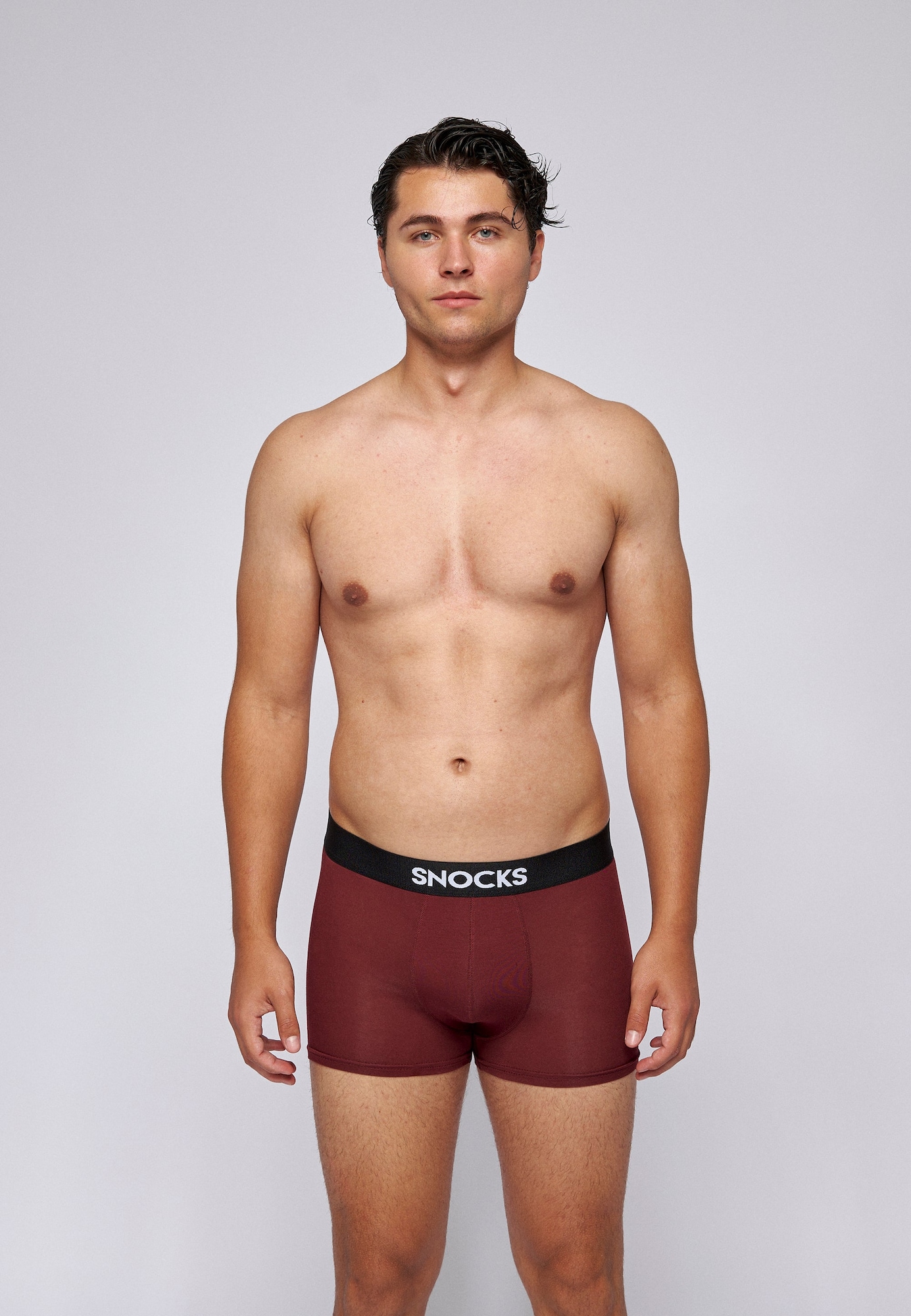 SNOCKS Boxeralsók  burgundi vörös / fekete / fehér termék 2. képe