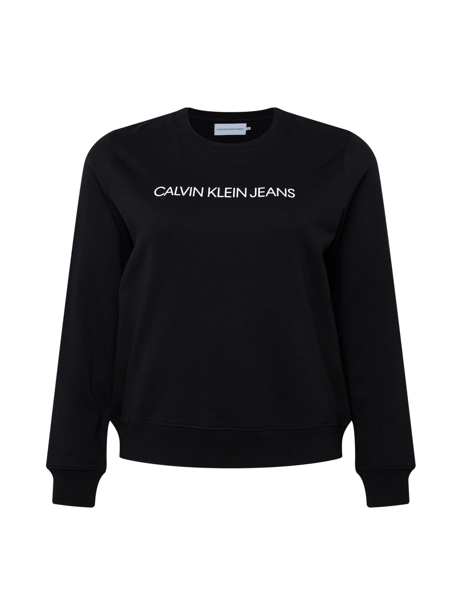 Calvin Klein Jeans Curve Megztinis be užsegimo juoda / balta