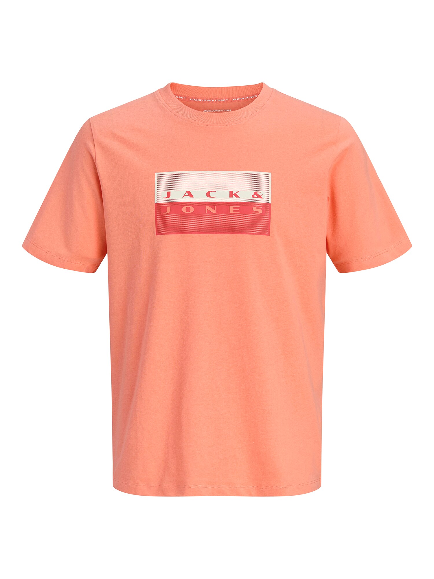 JACK & JONES Tricou 'JCOFusion'  corai / sângeriu / alb