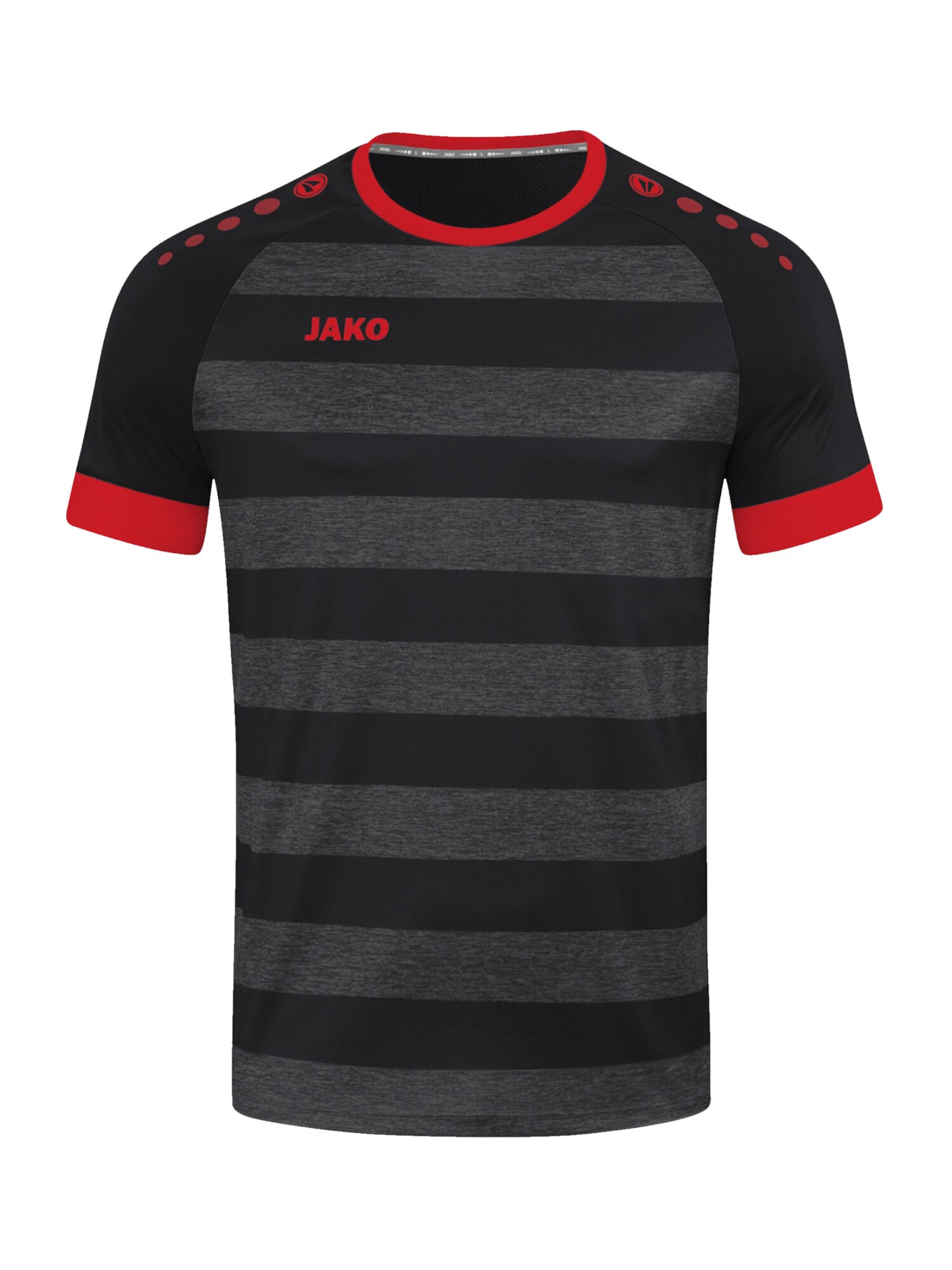 JAKO Tricou funcțional  gri închis / roșu / negru