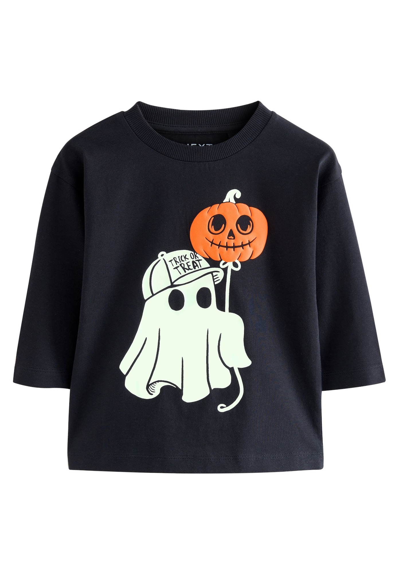 Next Tricou  portocaliu / negru / alb