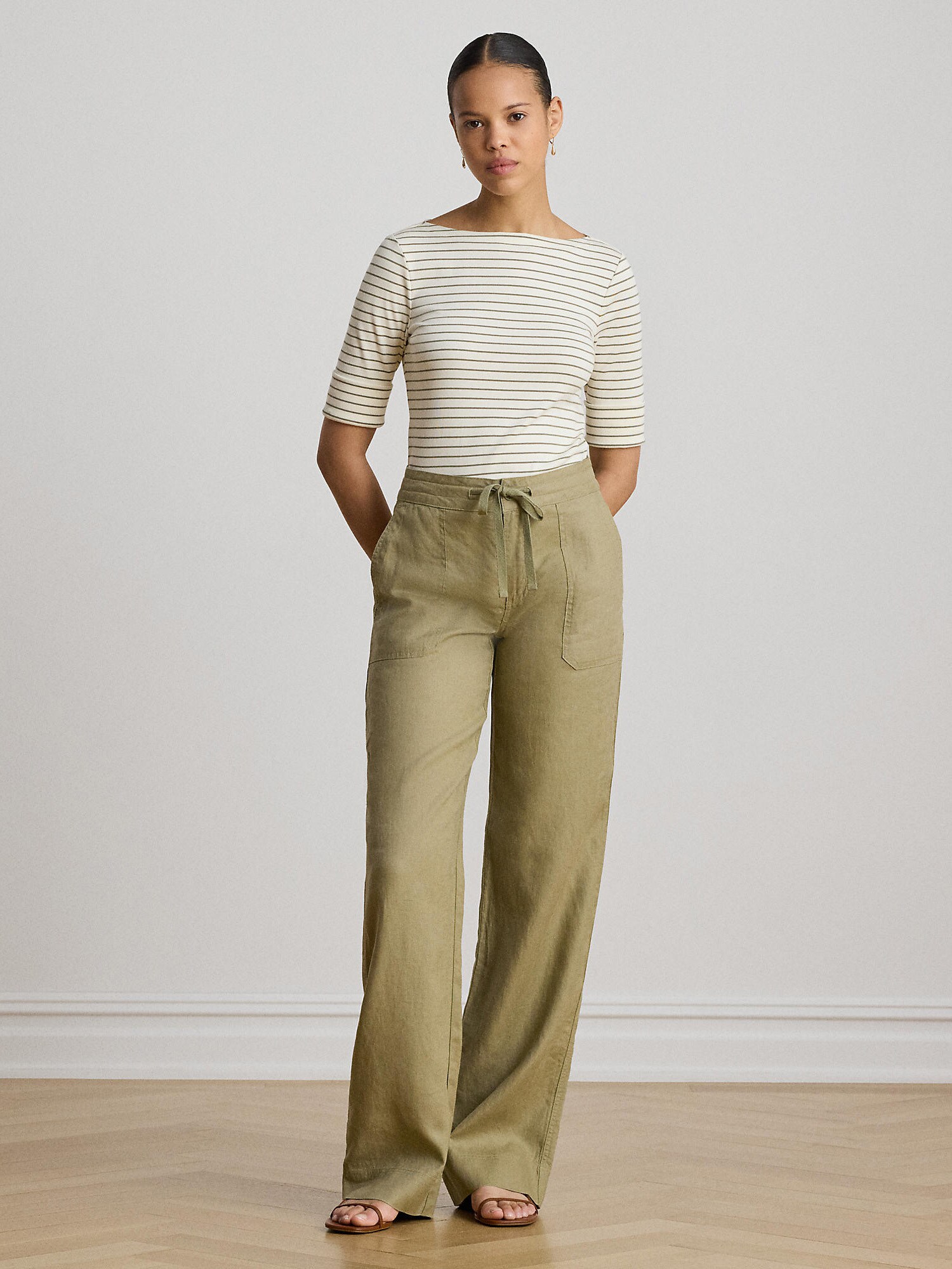 Lauren Ralph Lauren Camiseta  crema / oliva – imagen 4
