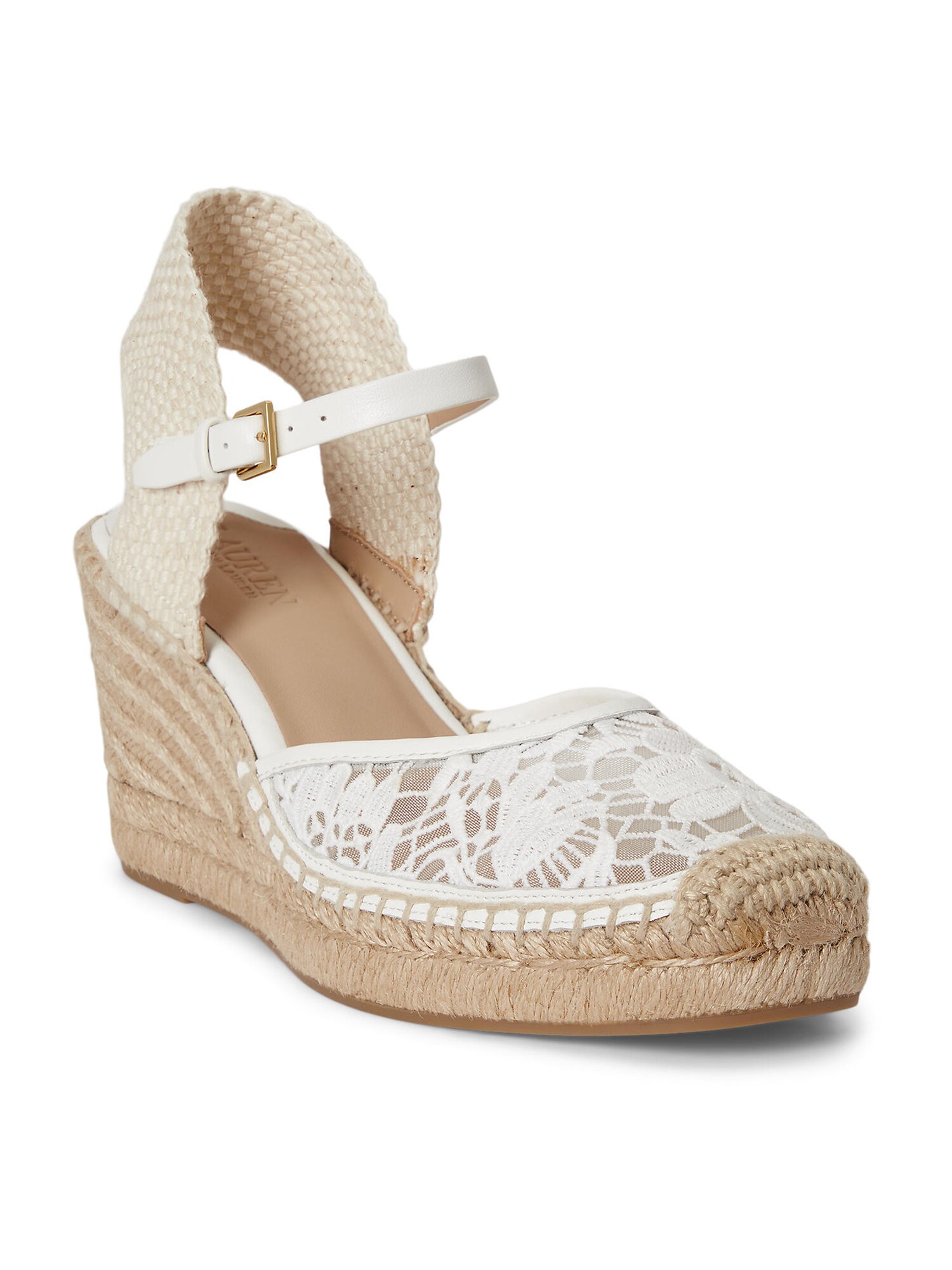 Lauren Ralph Lauren Pumps 'ROBBY'  bej deschis / alb