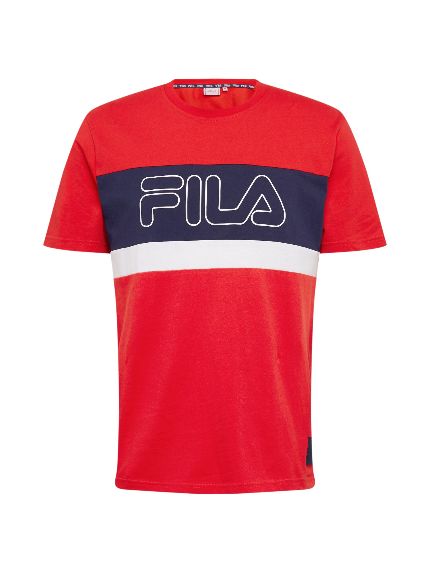 FILA Marškinėliai 'LAURENS'  balta / ugnies raudona / juoda