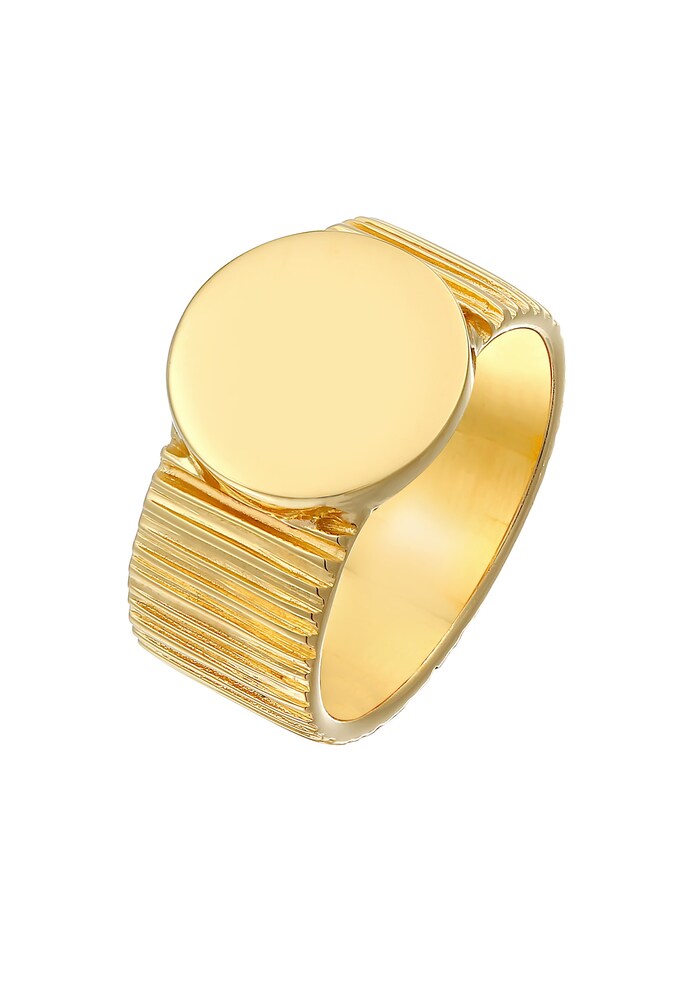 ELLI PREMIUM Ring Siegelring Damen Größe 54 gold