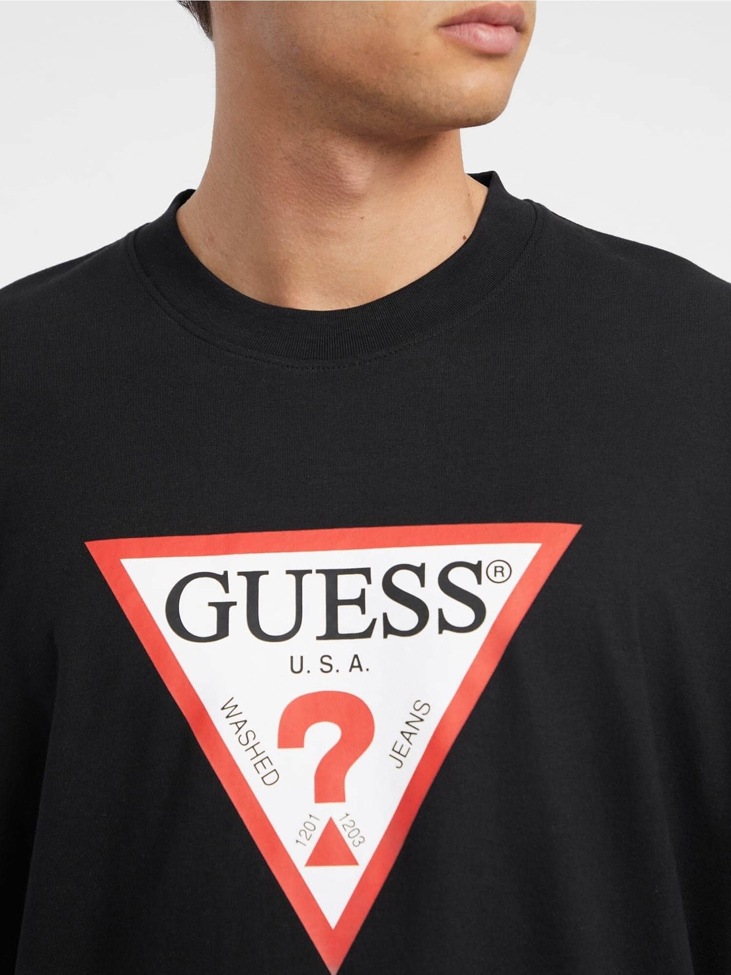 GUESS Camiseta ' ICONIC'  rojo / negro / blanco – imagen 4