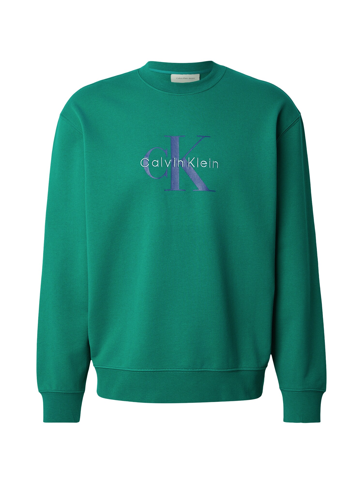 Calvin Klein Jeans Bluză de molton  albastru / albastru pastel / verde