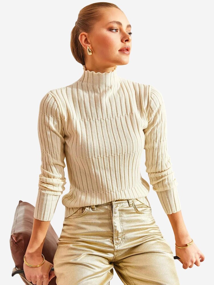 Bianco Lucci Pullover Damen Größe S/L sand
