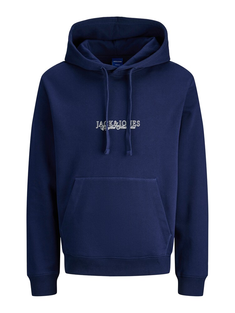 Jack & Jones Plus Sweatshirt 'JORBLEECKER' Herren Größe 5XL marine / weiß