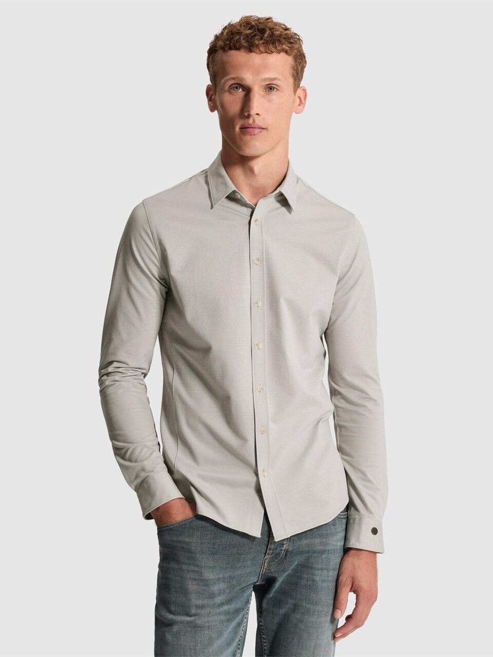 Skjorta 'Shirt in twill jersey with Kent collar'