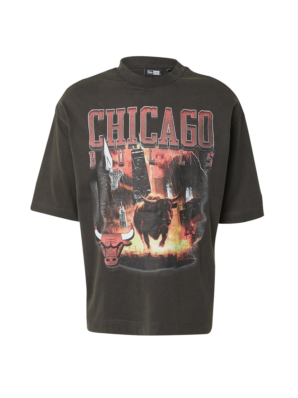 T-shirt 'NBA CHIBUL' gul / gyttjefärgad / mörkröd