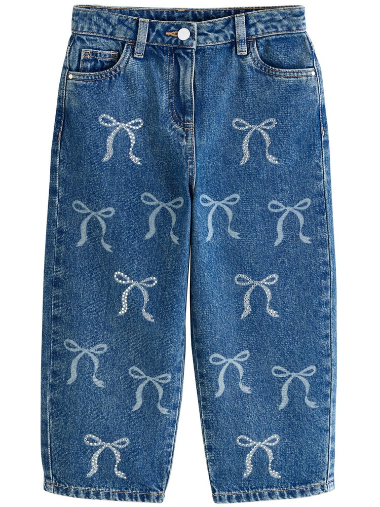 Next Jeans Mädchen Größe 146 blue denim / weiß